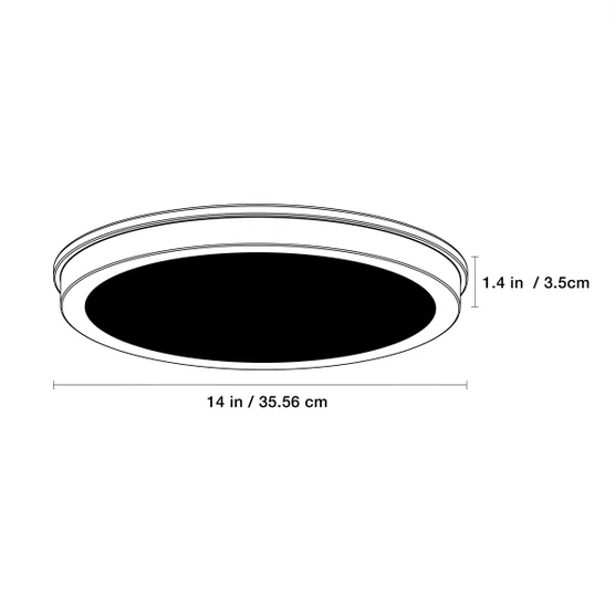 Energetic 14 inch Brushed Nickel Slim LED Flush Mount Light Fixture - Image 5