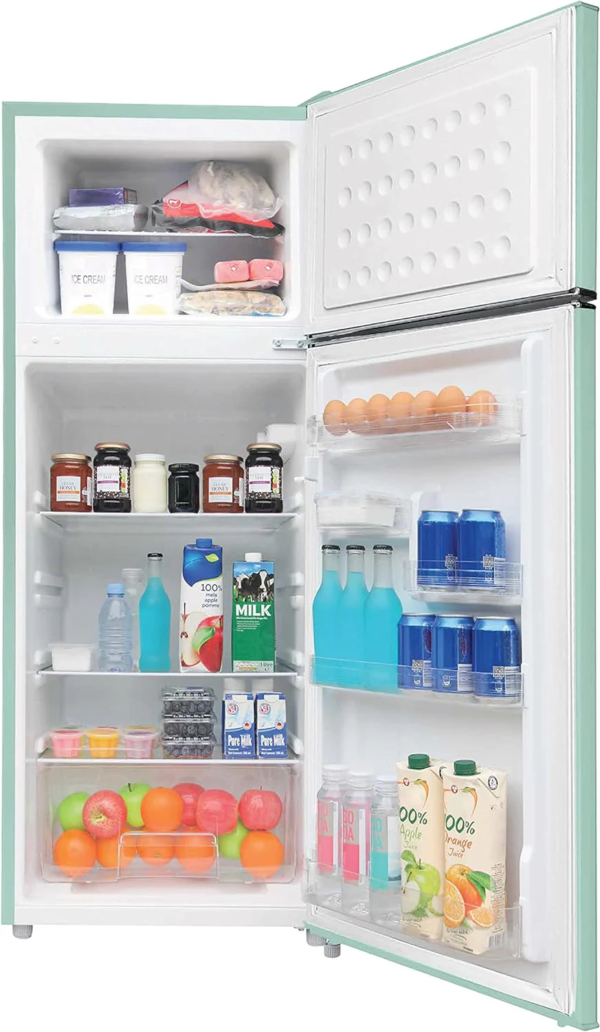 NEW - Frigidaire EFR753-MINT 2 Door Apartment Size Refrigerator with Freezer, 7.5 cu ft, Retro, Mint - Retail $498 - Image 2