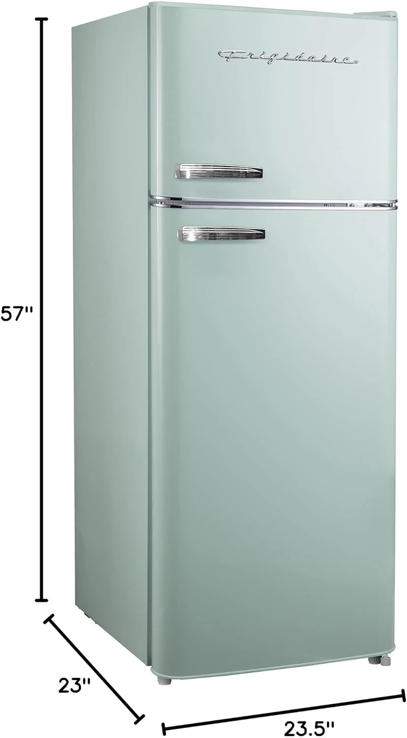 NEW - Frigidaire EFR753-MINT 2 Door Apartment Size Refrigerator with Freezer, 7.5 cu ft, Retro, Mint - Retail $498 - Image 3