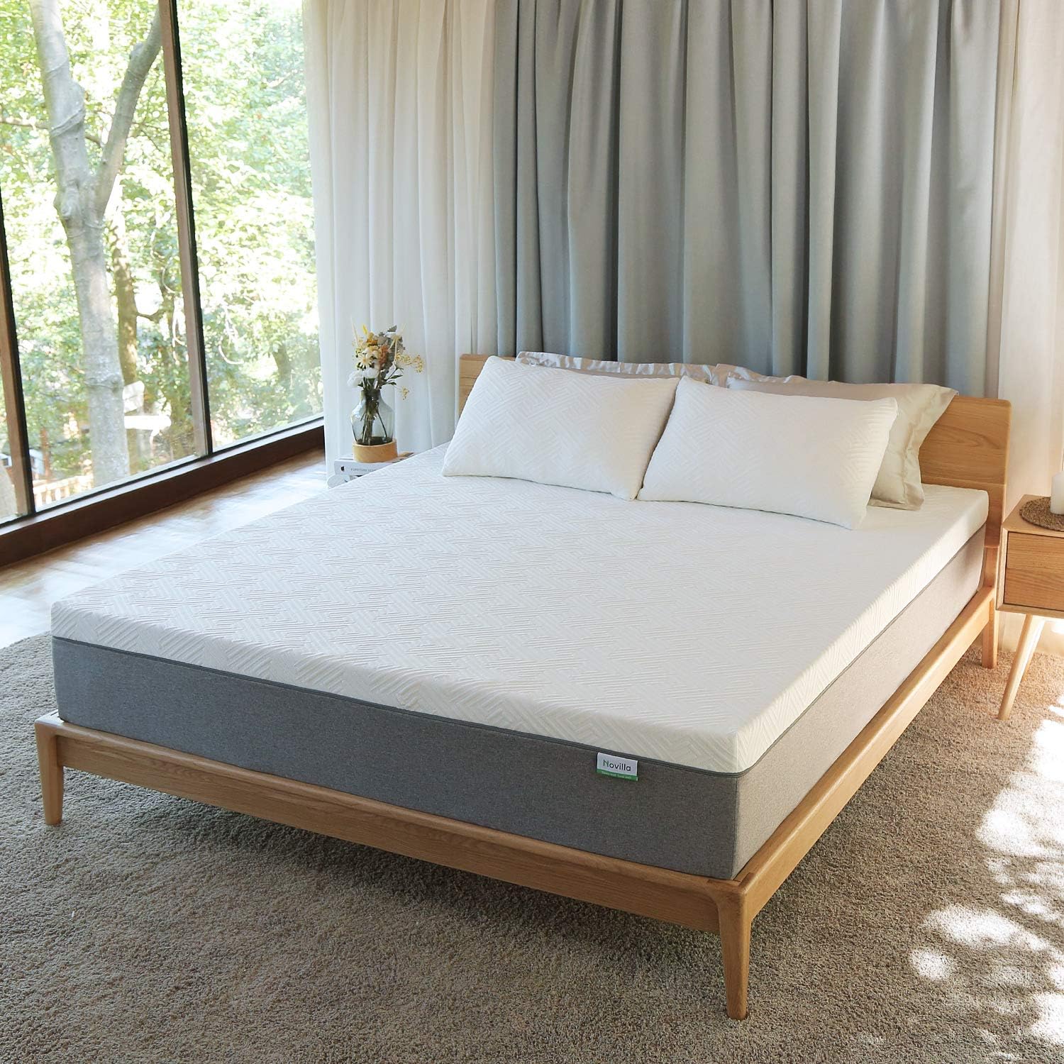 NEW - Novilla 12 Inch KING Mattress, Gel Memory Foam King Mattress for Cool Night & Pressure Relief, Medium Plush Feel with Motion Isolating, Bliss - Retail $369