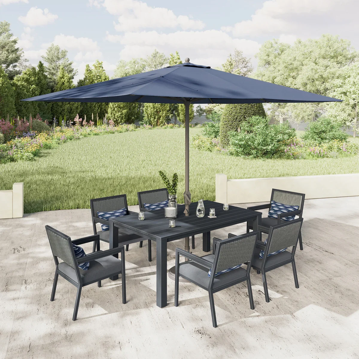 Seasons Sentry 8ft x 11ft Height Adjustable Market Umbrella - Image 2