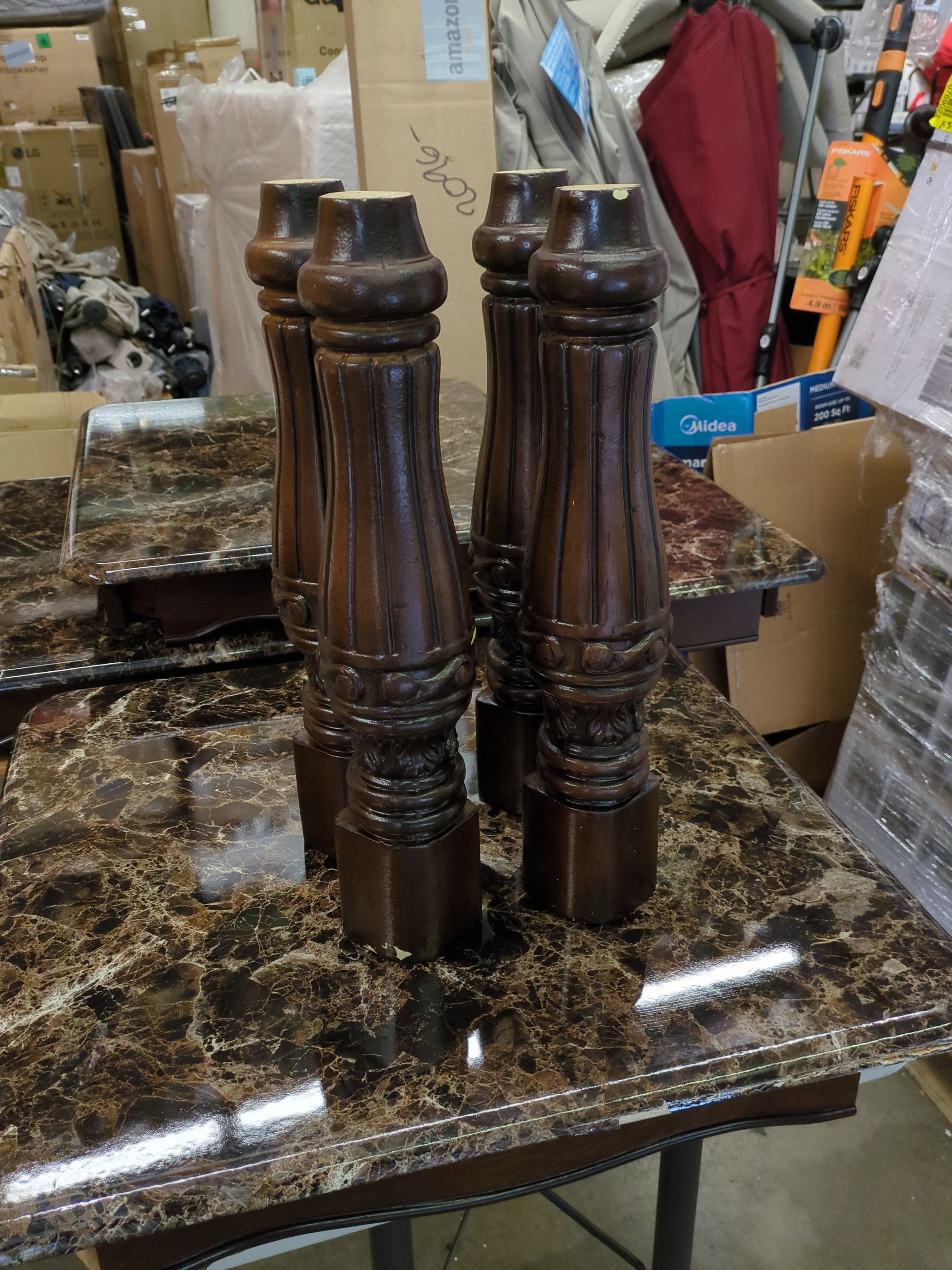 Signature Design by Ashley North Shore Traditional Faux Marble 3-Piece Table Set, Includes Coffee Table and 2 End Tables, Dark Brown - Retail $369 - Image 5