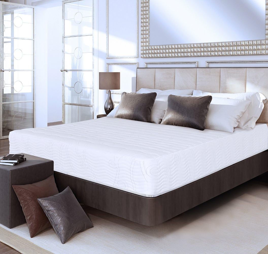 NEW - Olee Sleep 10 Inch Queen Mattress, Support Cloud Hybrid Mattress, Gel Infused Memory Foam, Pocket Spring for Support and Pressure Relief, CertiPUR-US Certified, Bed-in-a-Box, Soft, Queen Size - Retail $353
