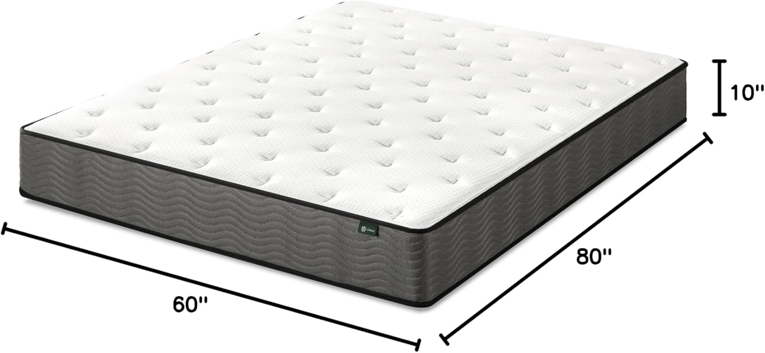 NEW - Zinus 10 Inch Queen True Support Hybrid Mattress [New Version], Queen, Fiberglass Free, Medium Feel, Motion Isolation, Certified Safe Foams & Fabric, Mattress in A Box - Retail $228 - Image 4