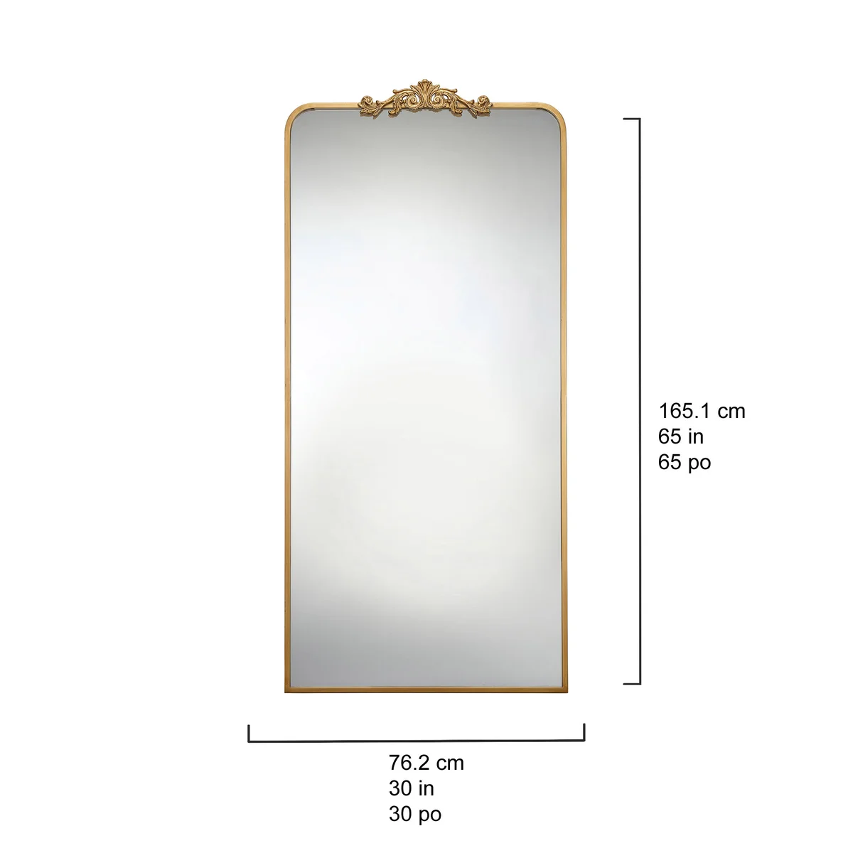 NEW - Ravena Gold Floor Mirror - Retail $249 - Image 2