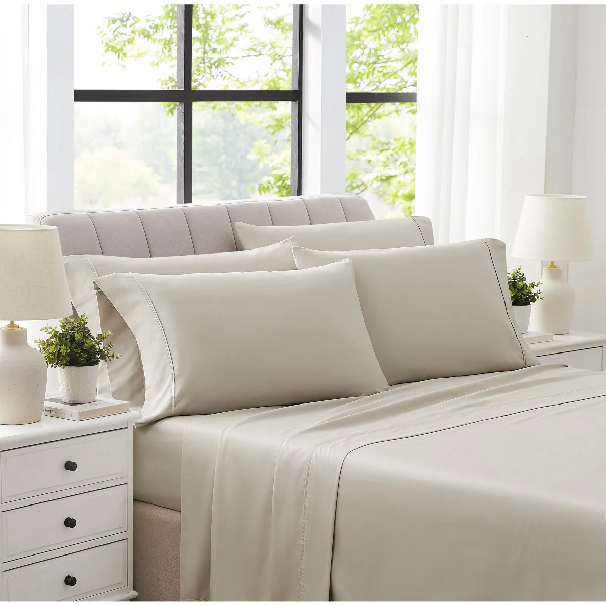 Hotel Signature QUEEN Egyptian Cotton 400 Thread Count 6-piece Sheet Set - Image 3