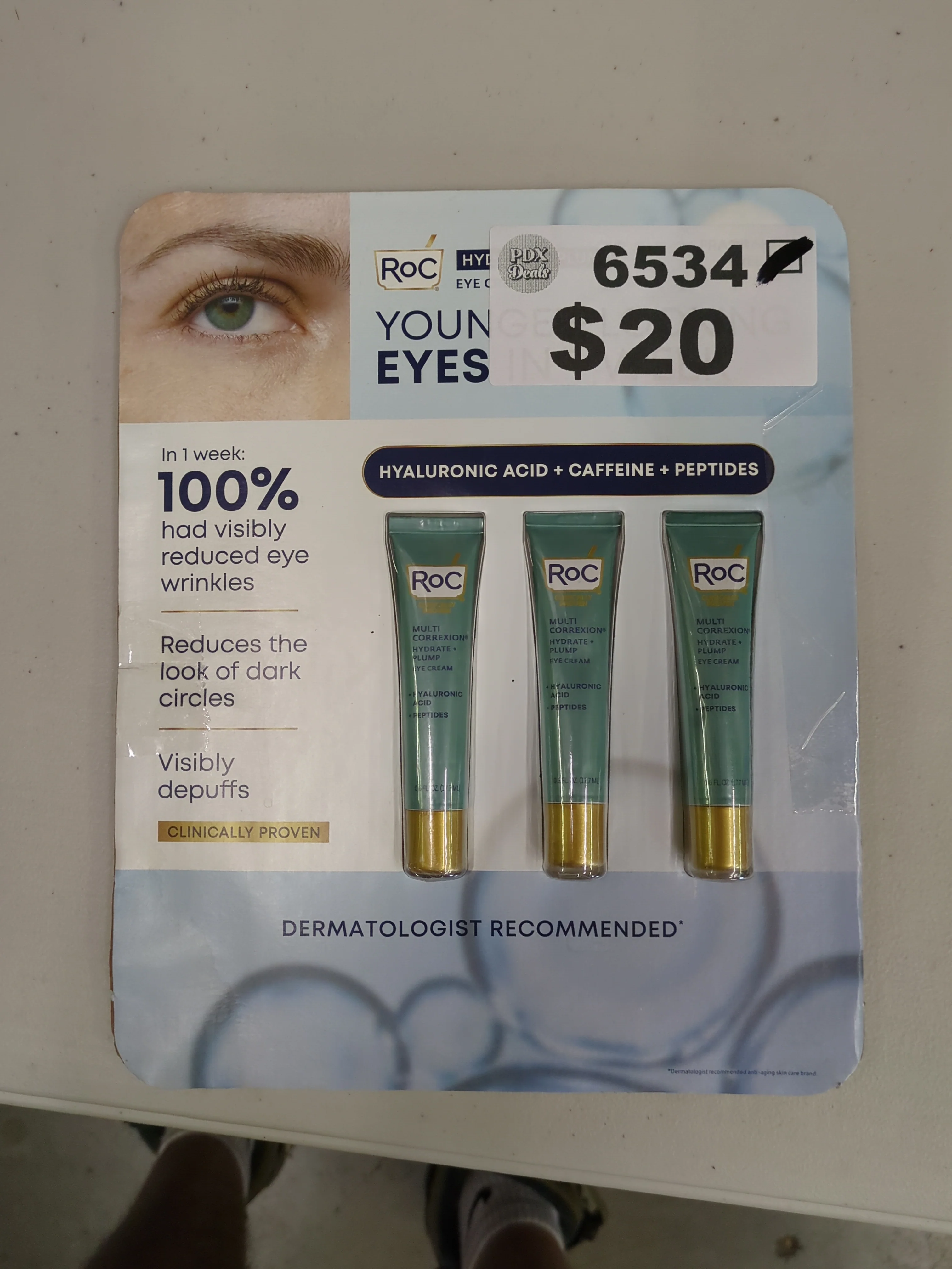 NEW - RoC Hydrate and Plump Eye Cream, 0.6 oz 3-pack- Retail $44 - Image 3