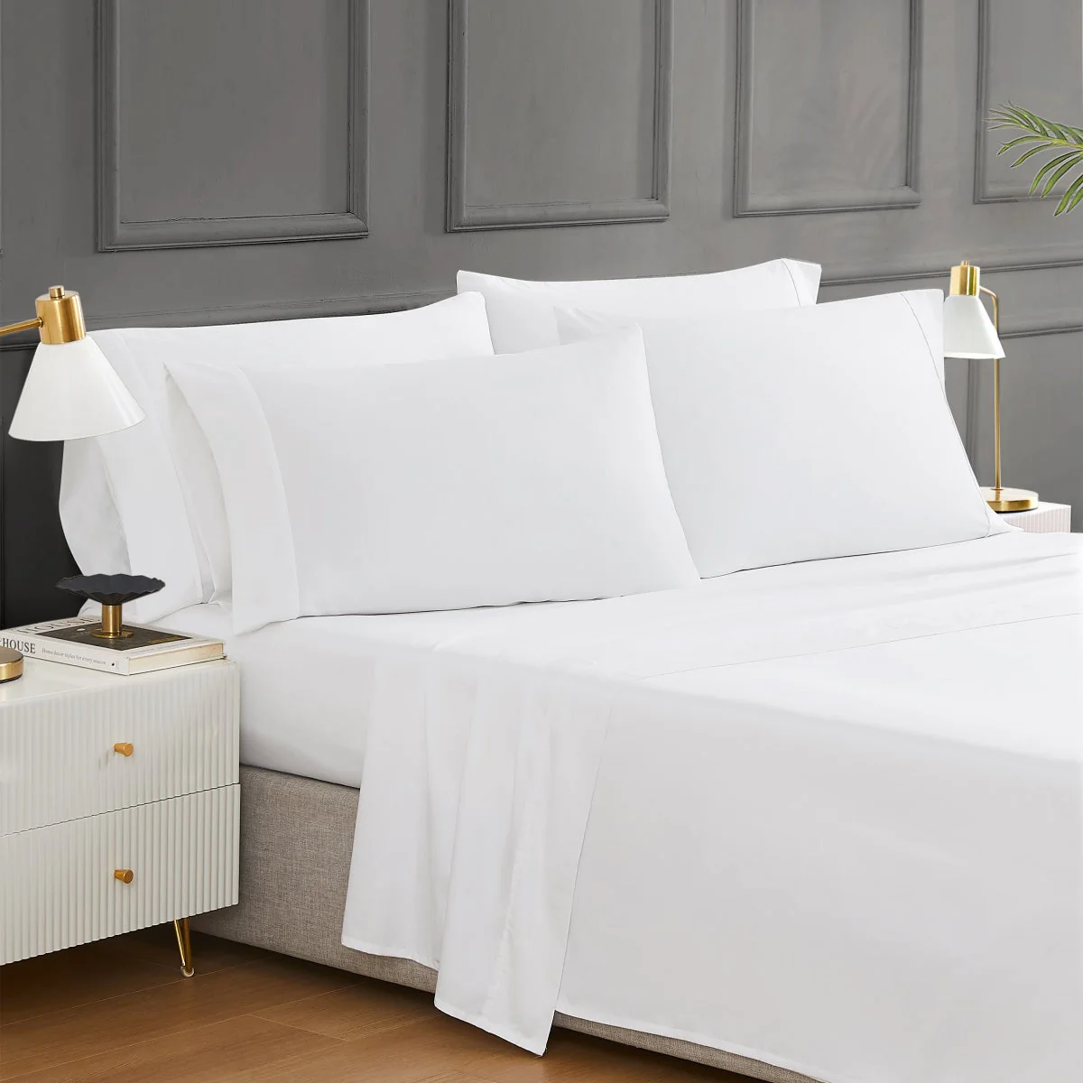 Hotel Signature Egyptian Cotton 400 Thread Count 6-piece Sheet Set, White, King
