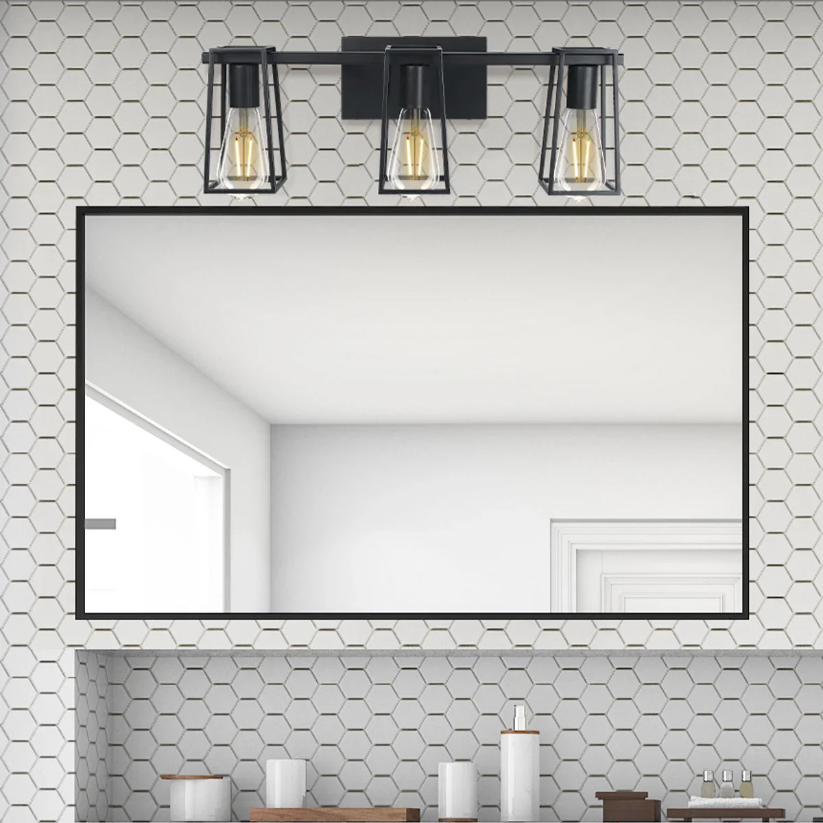 NEW - FEIT 3-Light Vanity Fixture - Retail $29 - Image 2
