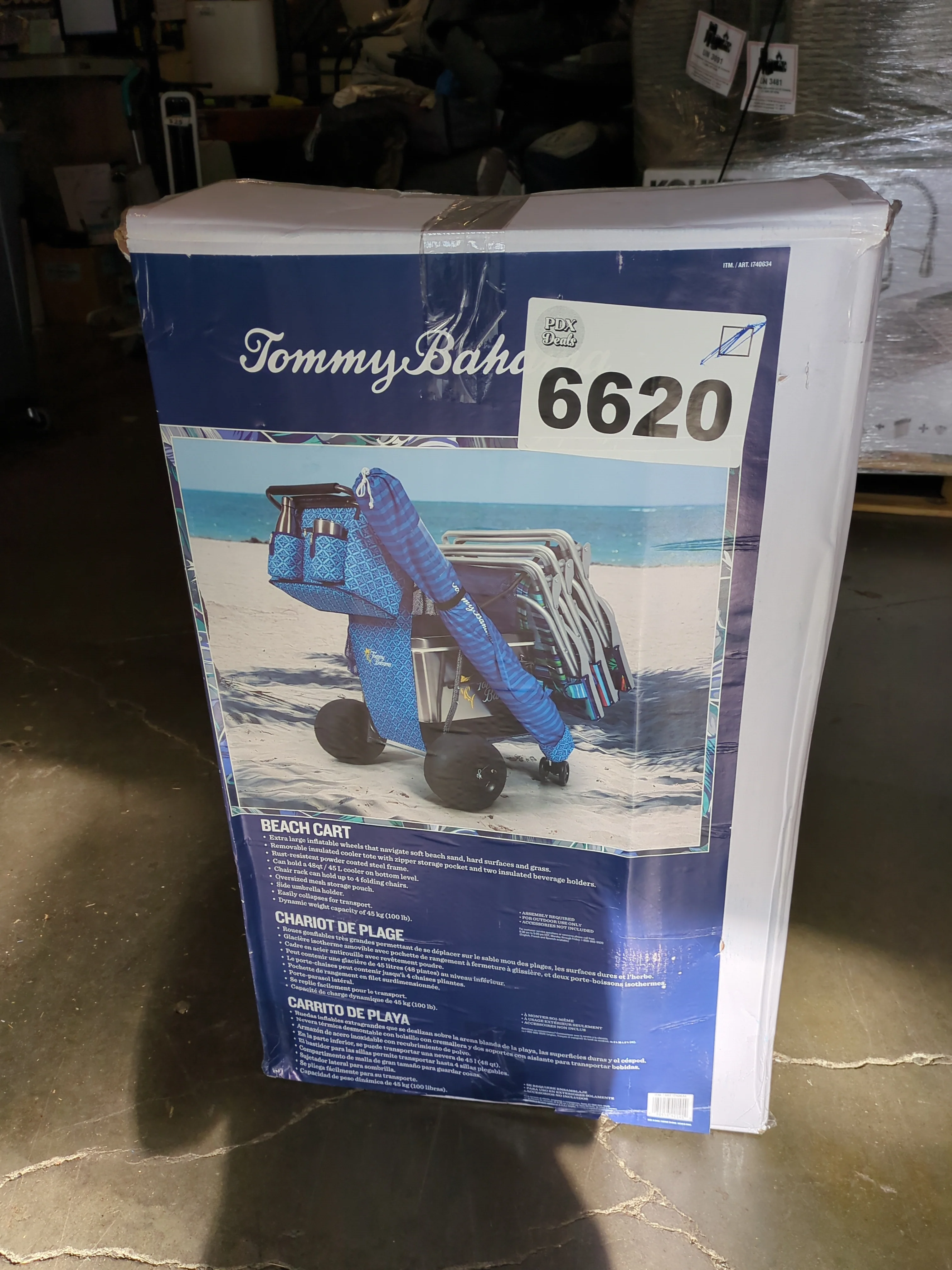 Tommy Bahama Wonder Wheeler Beach Cart - Retail $129 - Image 5