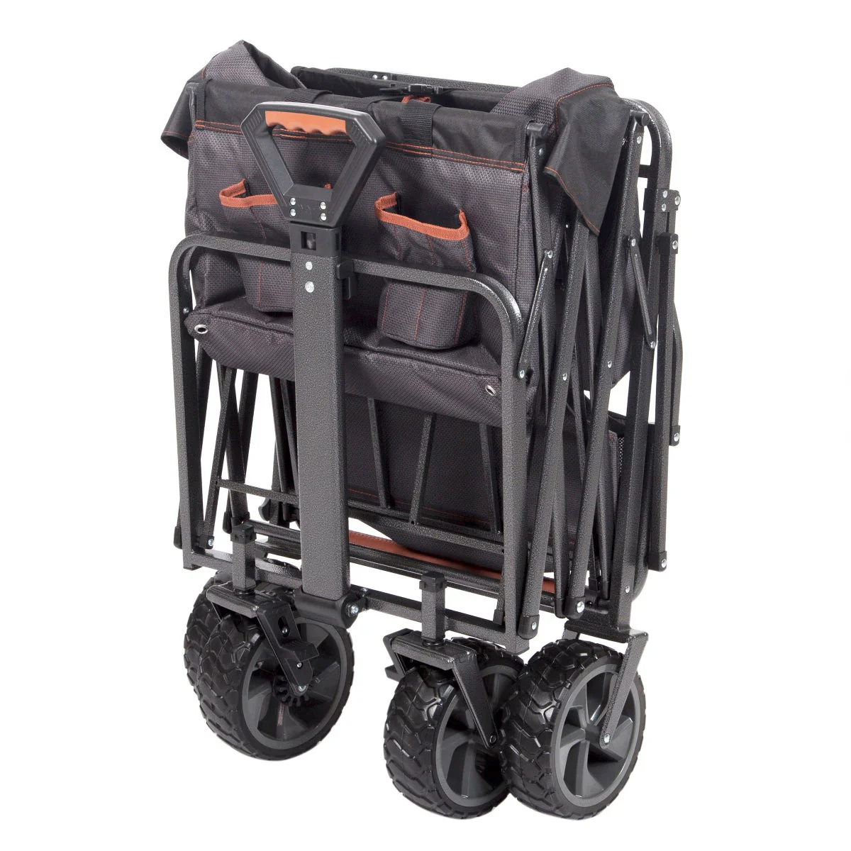 Mac Sports Deluxe Push Pull Folding Wagon with Brakes - Image 3