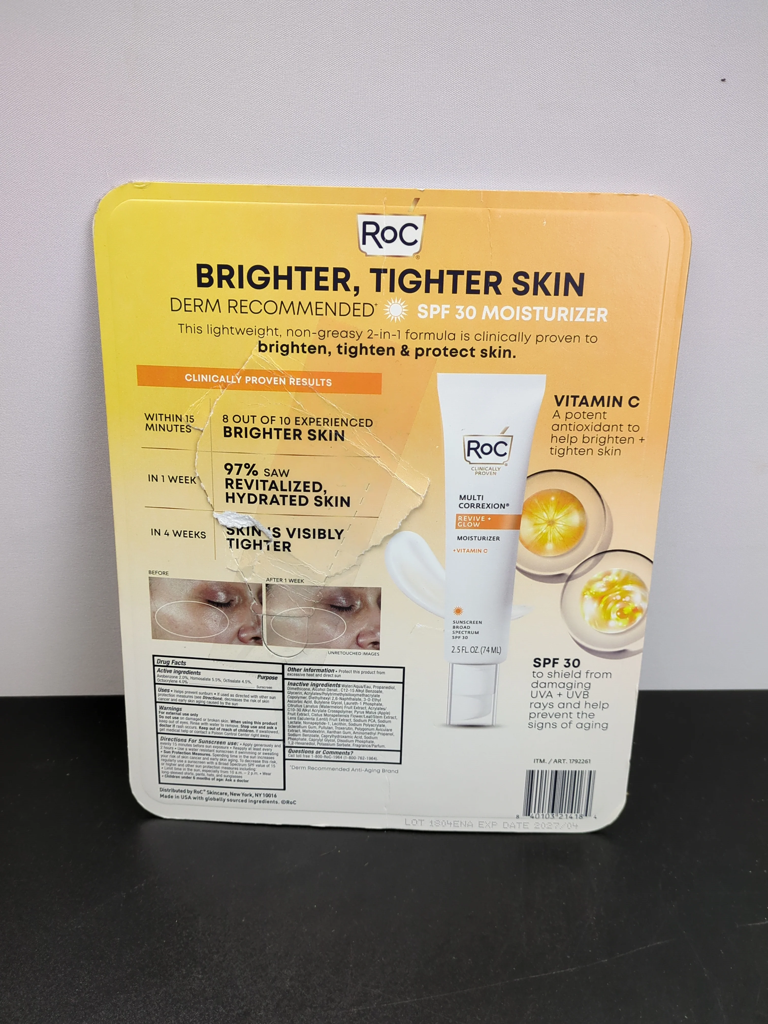 RoC Revive and Glow Vitamin C Moisturizer, SPF 30, 2.5 fl oz, 2-pack - Retail $49 - Image 2