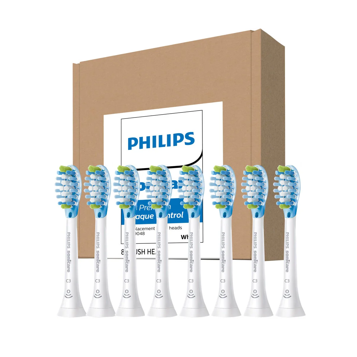 Philips Sonicare Premium Plaque Control, Replacement Electric Toothbrush Heads, Soft Bristle, 8-count - Image 2