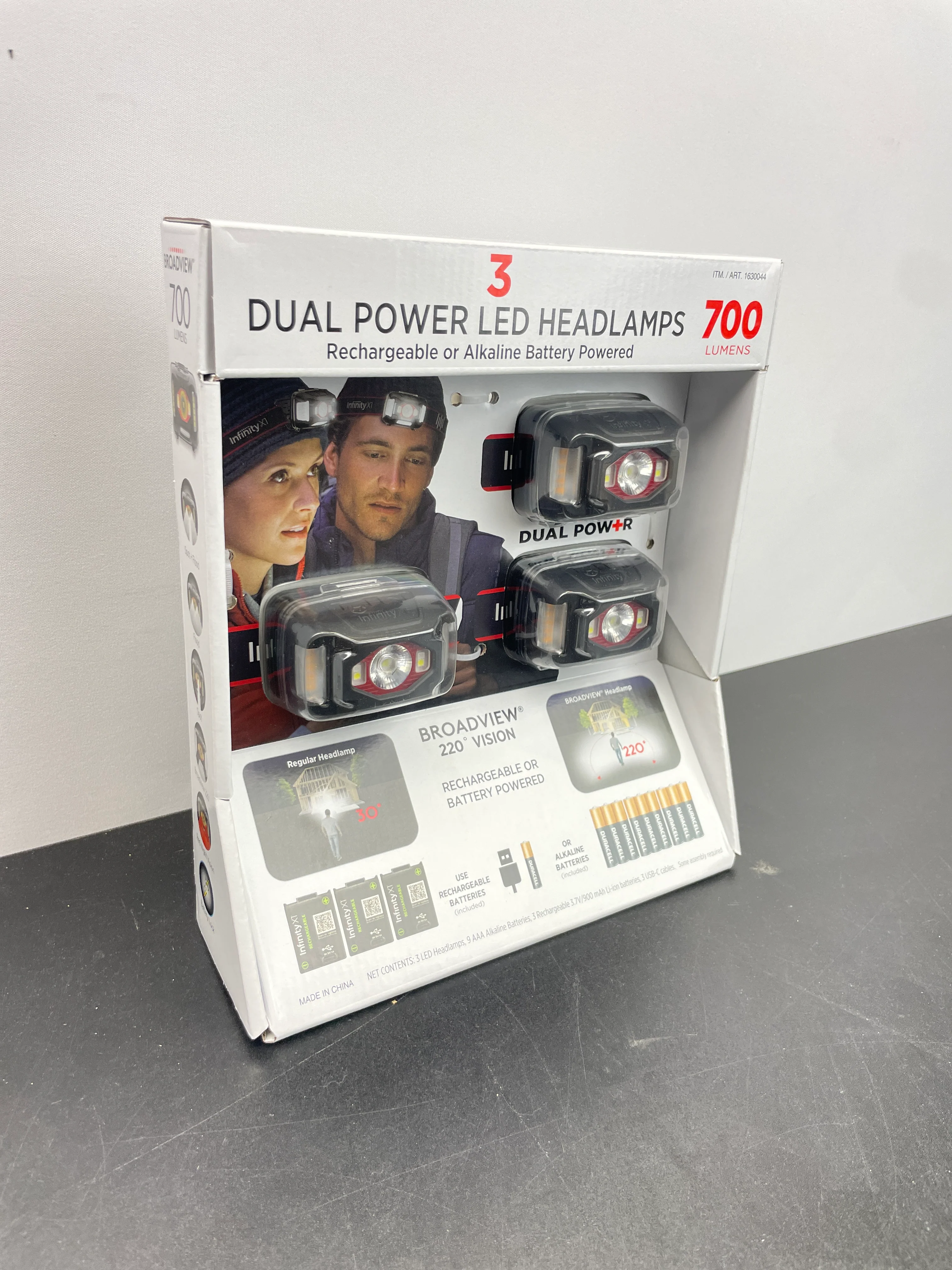 Infinity X1 700 L Dual Power LED Headlamps, 3-pack- Retail $34 - Image 4