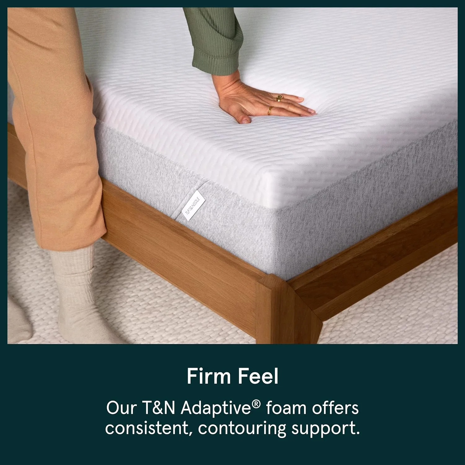 NEW - Tuft & Needle Queen 9.5 inches - Original Queen Mattress, Firm Feel, Adaptive Foam, Pressure Relief, Supportive, Cooling, CertiPUR-US, White - Retail $716 - Image 3