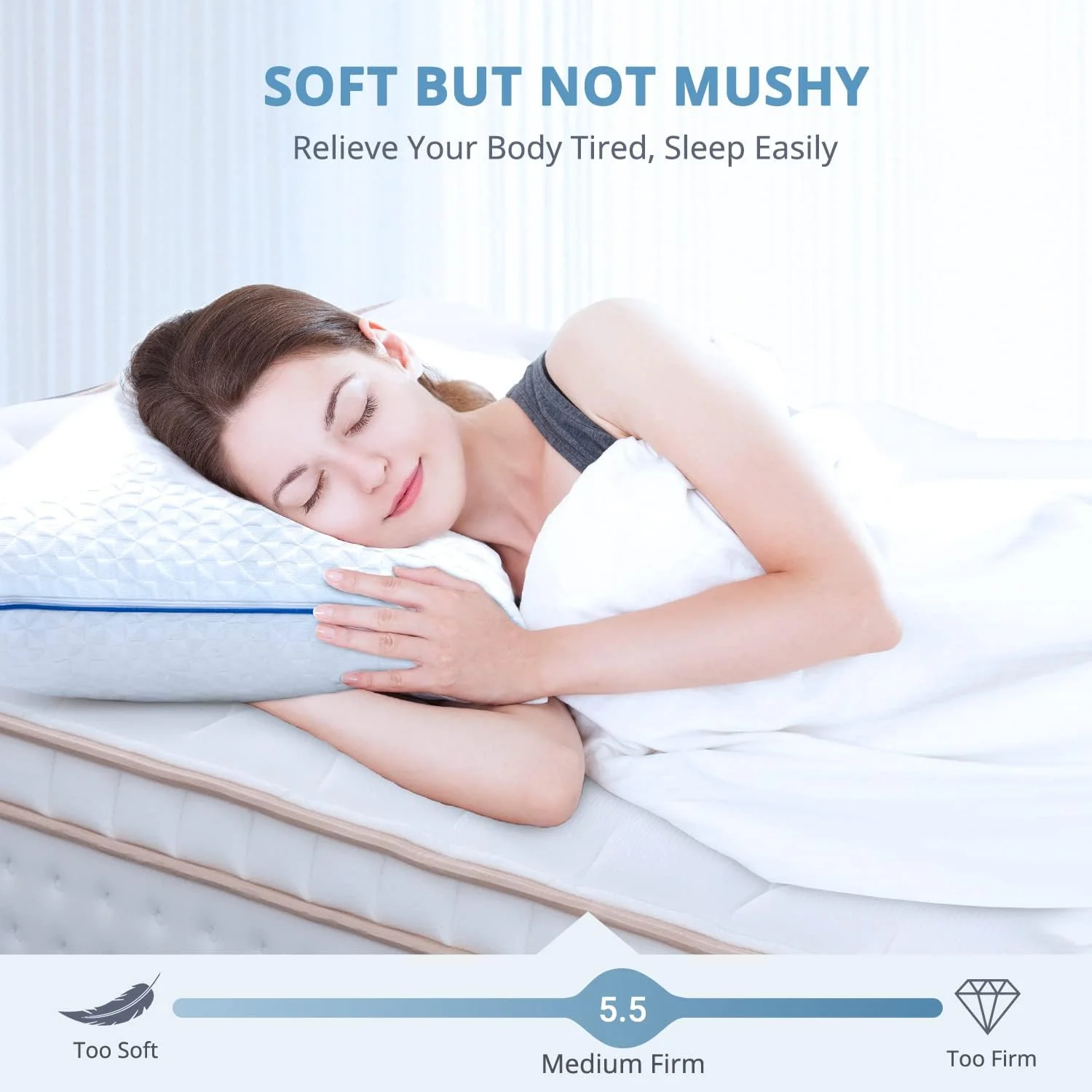 NEW - BedStory Queen Mattress, 14 Inch Gel Memory Foam Hybrid Mattress in a Box, Queen Size Mattress with Individually Wrapped Pocket Coils for Supportive and Pressure Relief, Made in USA,Black - Retail $543 - Image 2