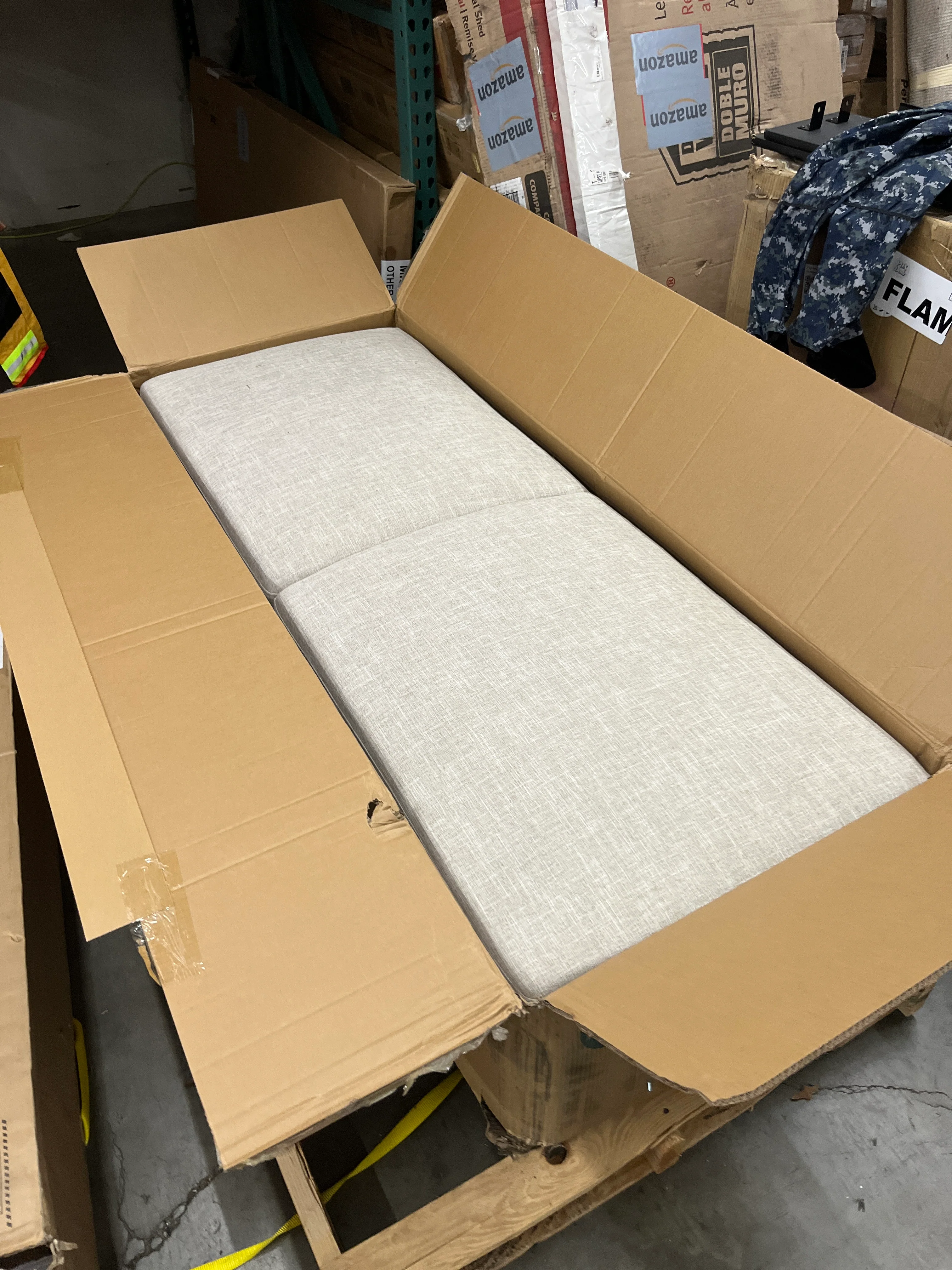 NEW - ZINUS Josh Sofa Couch, Easy, Tool-Free Assembly, Beige - Retail $425 - Image 4