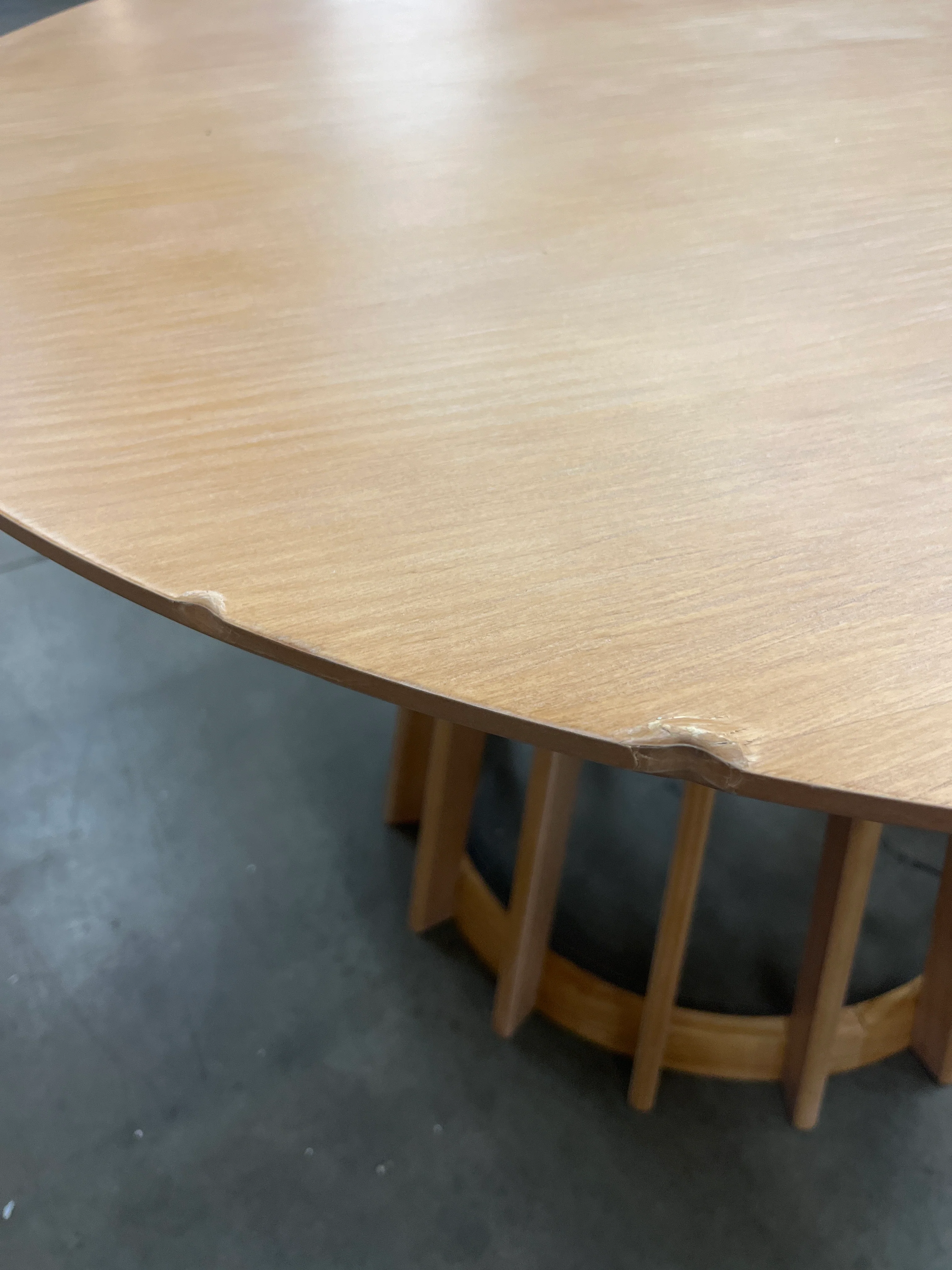 Walker Edison Scandinavian Slatted Wood Pedestal Base Dining Table, 48 Inch - Retail $399 - Image 11