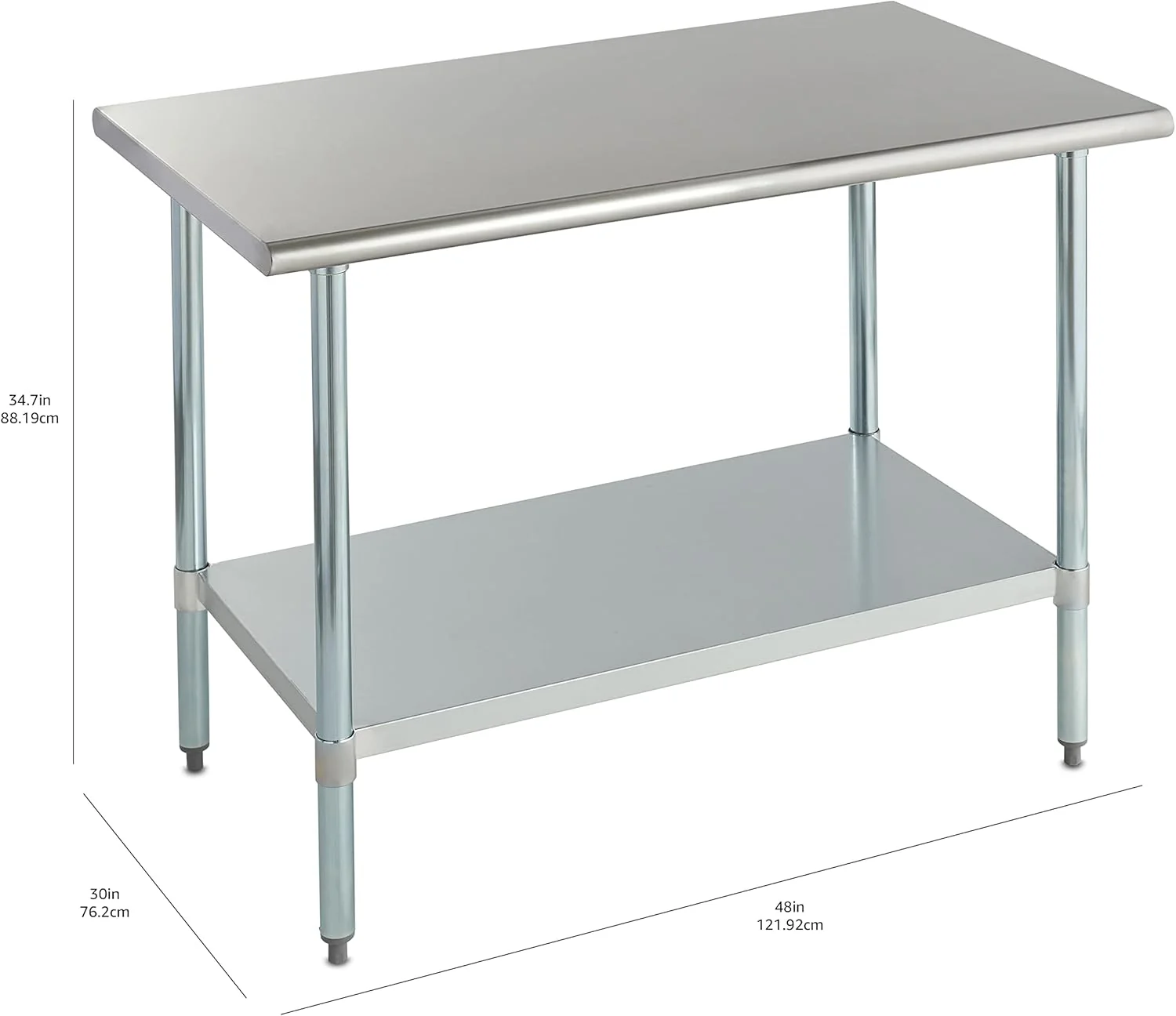 NEW w/dmg -  ROCKPOINT Stainless Steel Table for Prep & Work 48x30 Inches, NSF - Retail $136 - Image 3