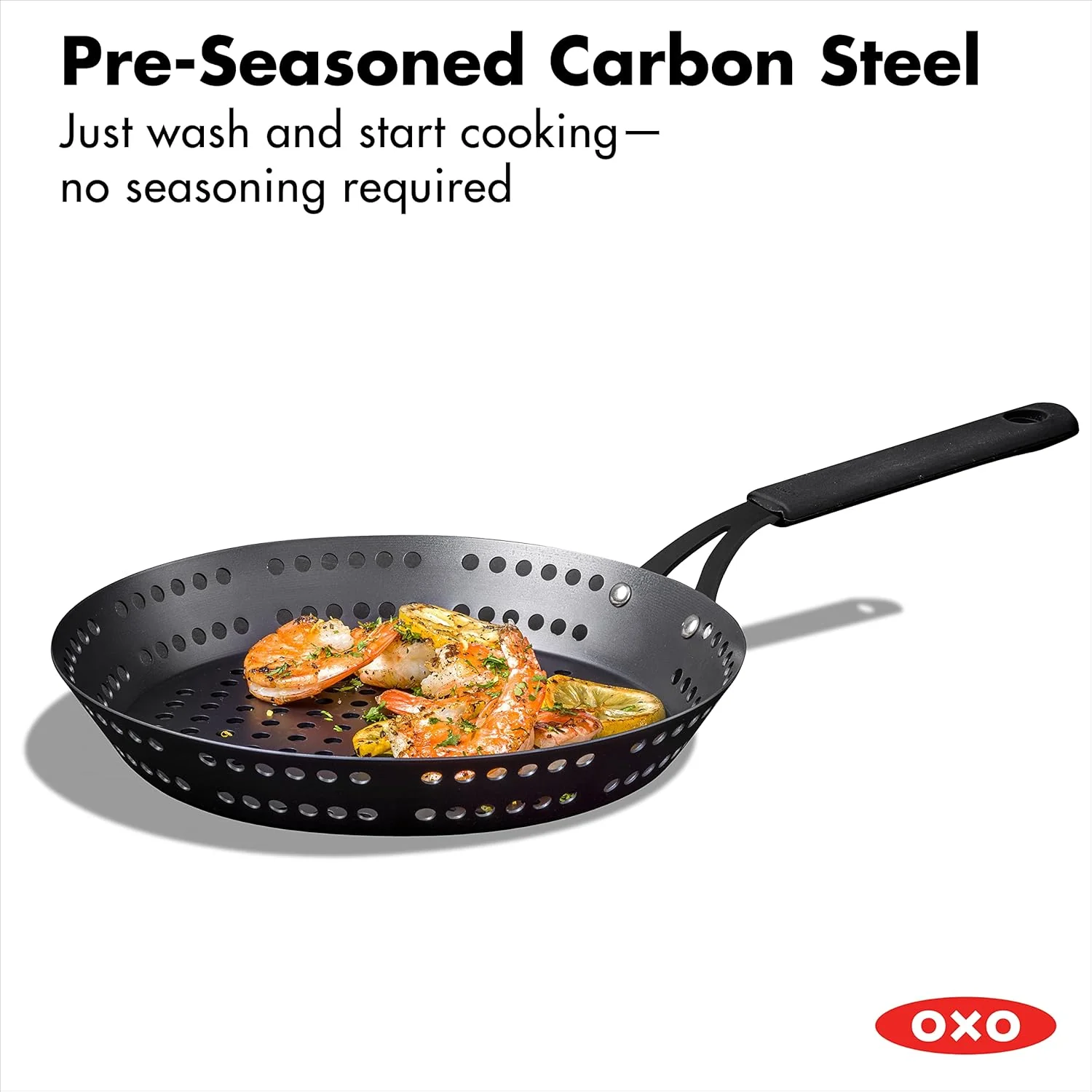 OXO SoftWorks Carbon Steel 12" BBQ Pan - Image 2