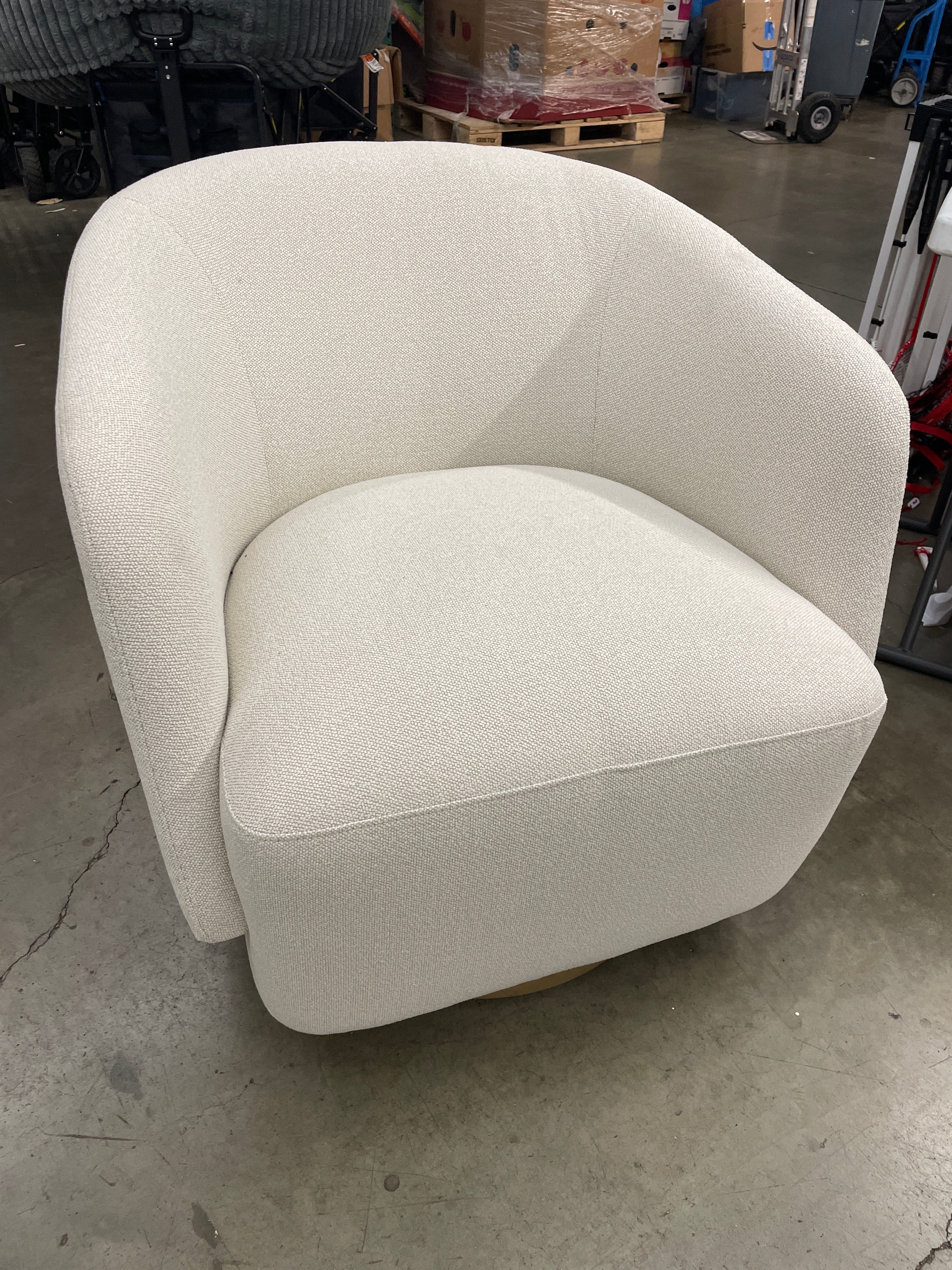 Henredon Murphy Swivel Boucle Chair - Image 6