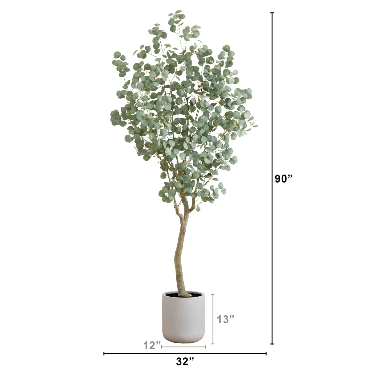 Faux 7.5ft Eucalyptus Tree - Retail $249 - Image 2