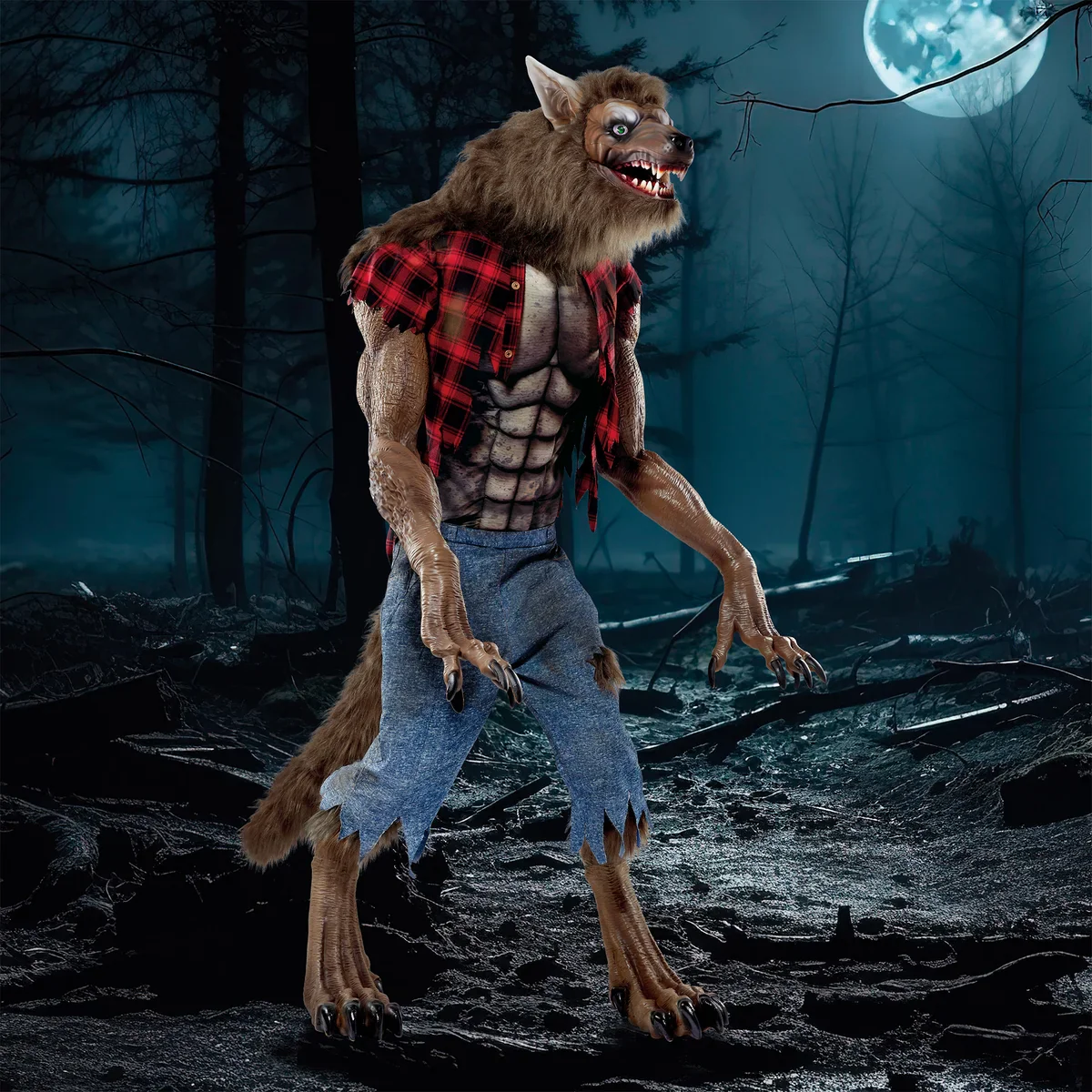 7ft Animated Werewolf with LCD Eyes - Retail $335 - Image 3