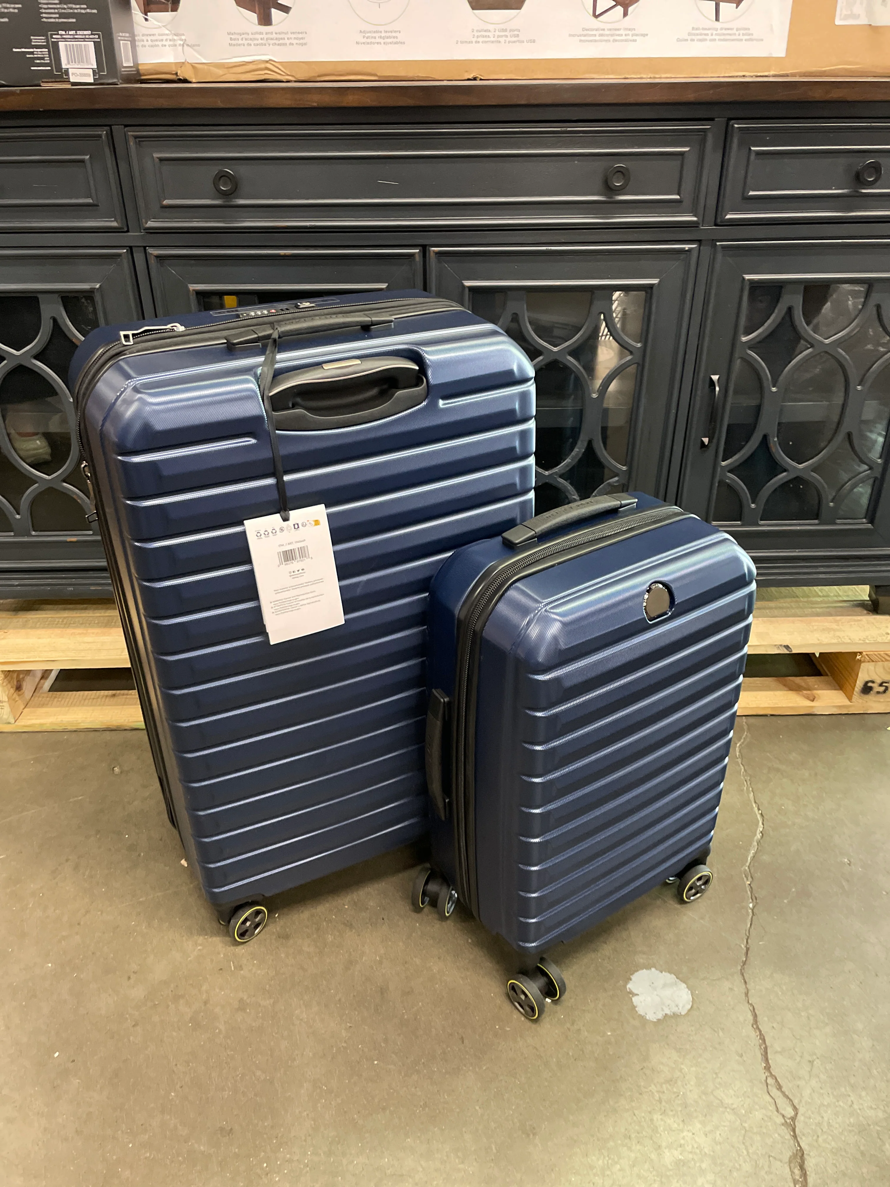 Delsey Helium Edge Blue 2-piece Hardside Set - Retail $179