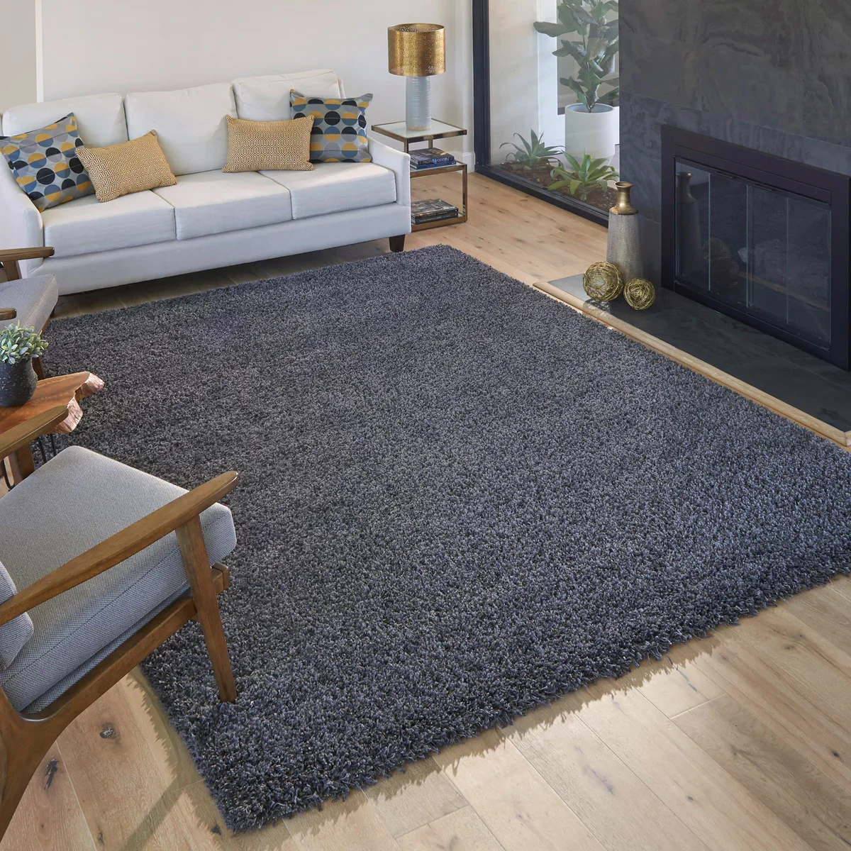 NEW - Thomasville Marketplace Luxury Shag Rug, Gray 5'3" x 7'5" - Retail $159 - Image 2