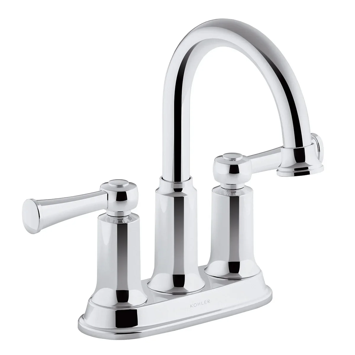 NEW - Kohler Aderlee Chrome Centerset Bathroom Faucet
