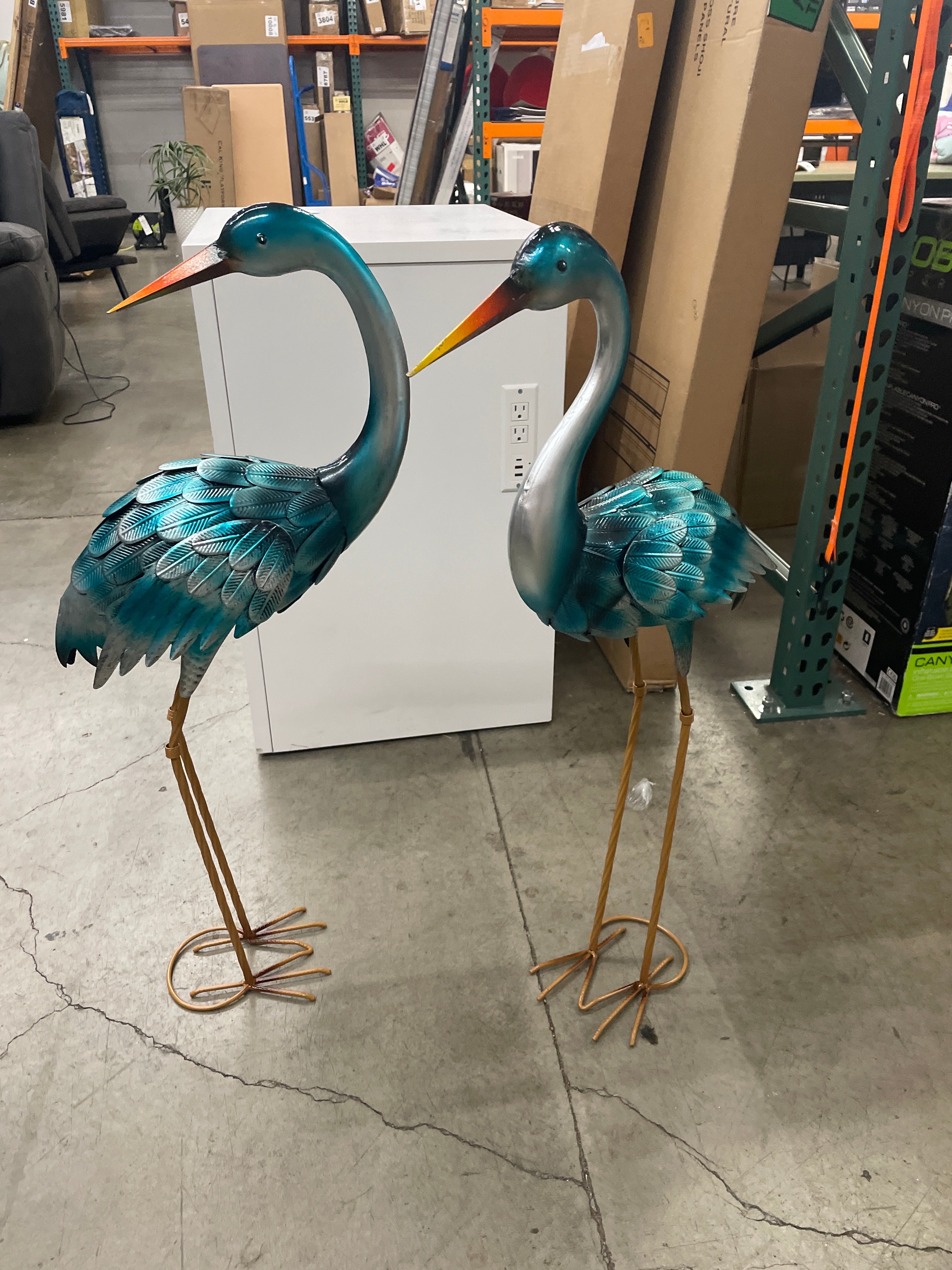 35” Blue Heron Statue Pair - Retail $40 - Image 5