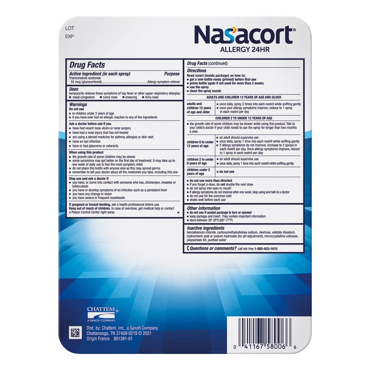 NEW - Nasacort Allergy 24 HR, 480 Metered Sprays - Image 2