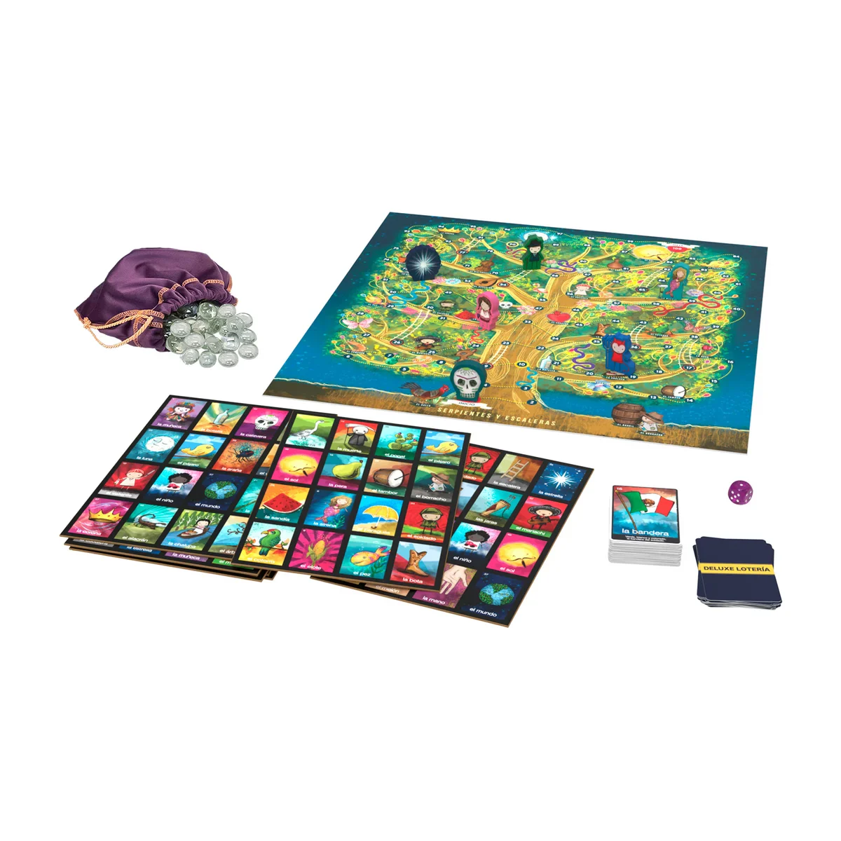 NEW - Deluxe Loteria & Serpientes Y Escaleras - Retail $12 - Image 2