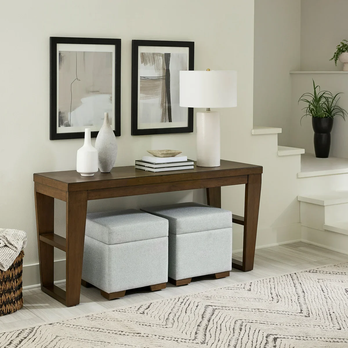 NEW - Elena Sofa Table & Two Ottomans - Retail $499 - Image 2