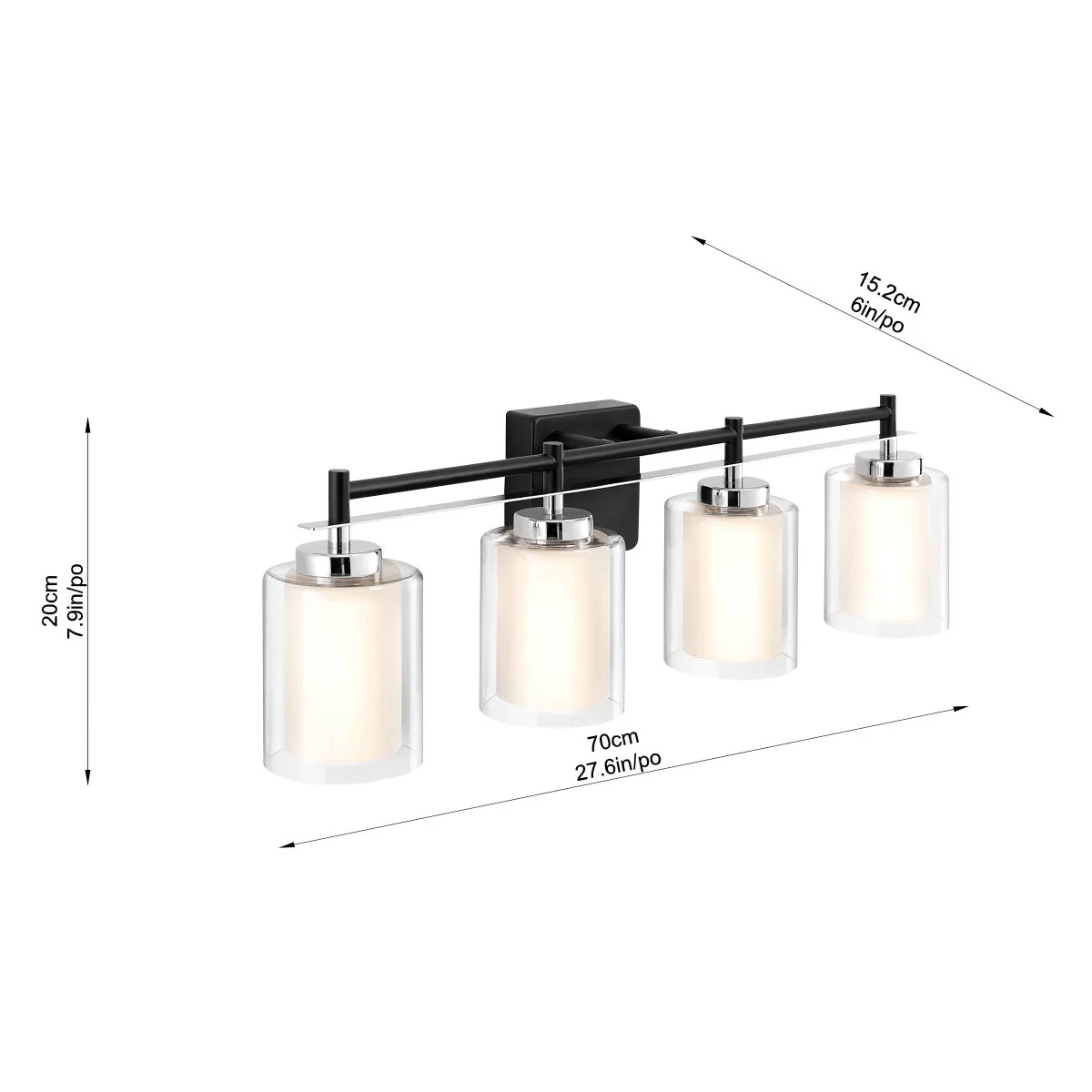 Housemark 4-Light LED Bath Vanity Light - Retail $60 - Image 4