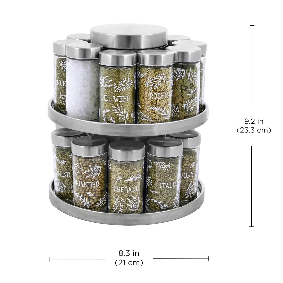 Kamenstein 20 Jar Revolving Spice Rack with Tool Caddy - Retail $29 - Image 3