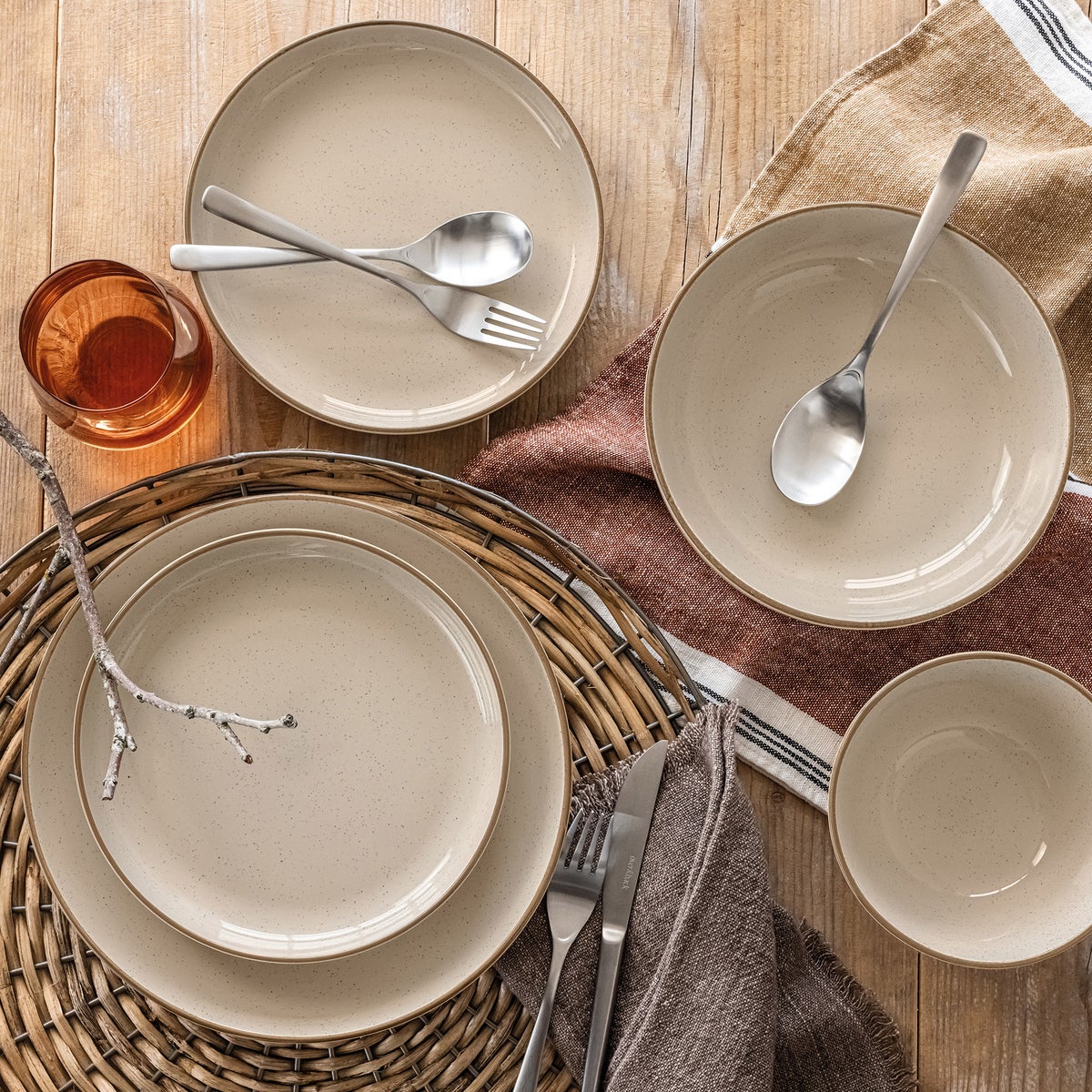 over&back Options 16-piece Dinnerware Set - Beige - Image 2