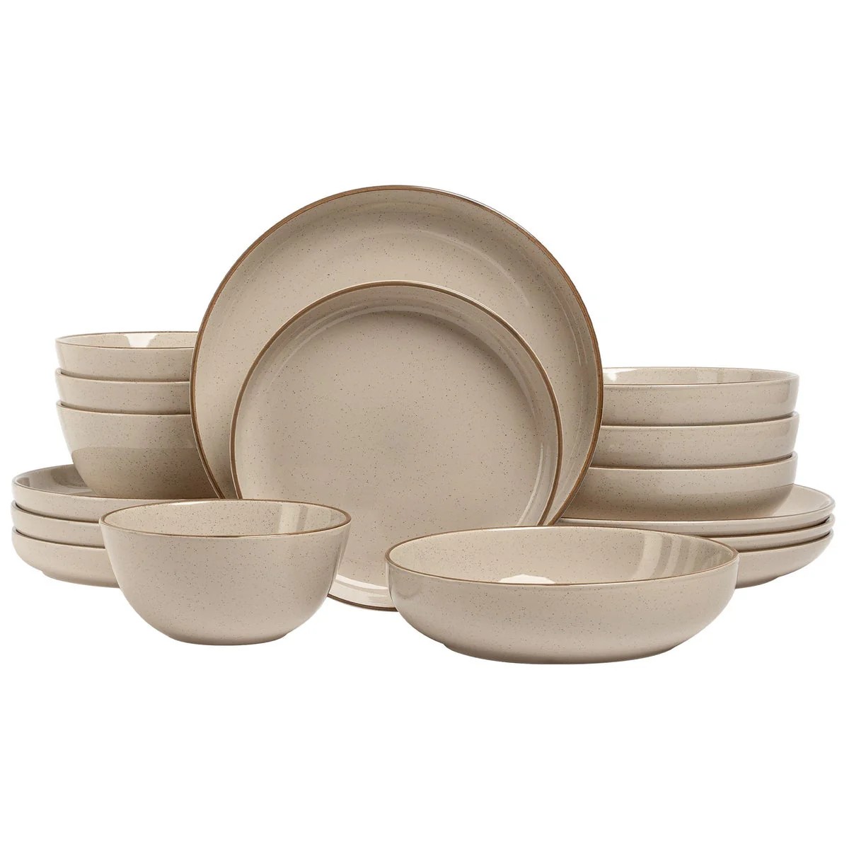 over&back Options 16-piece Dinnerware Set - Beige - Image 5