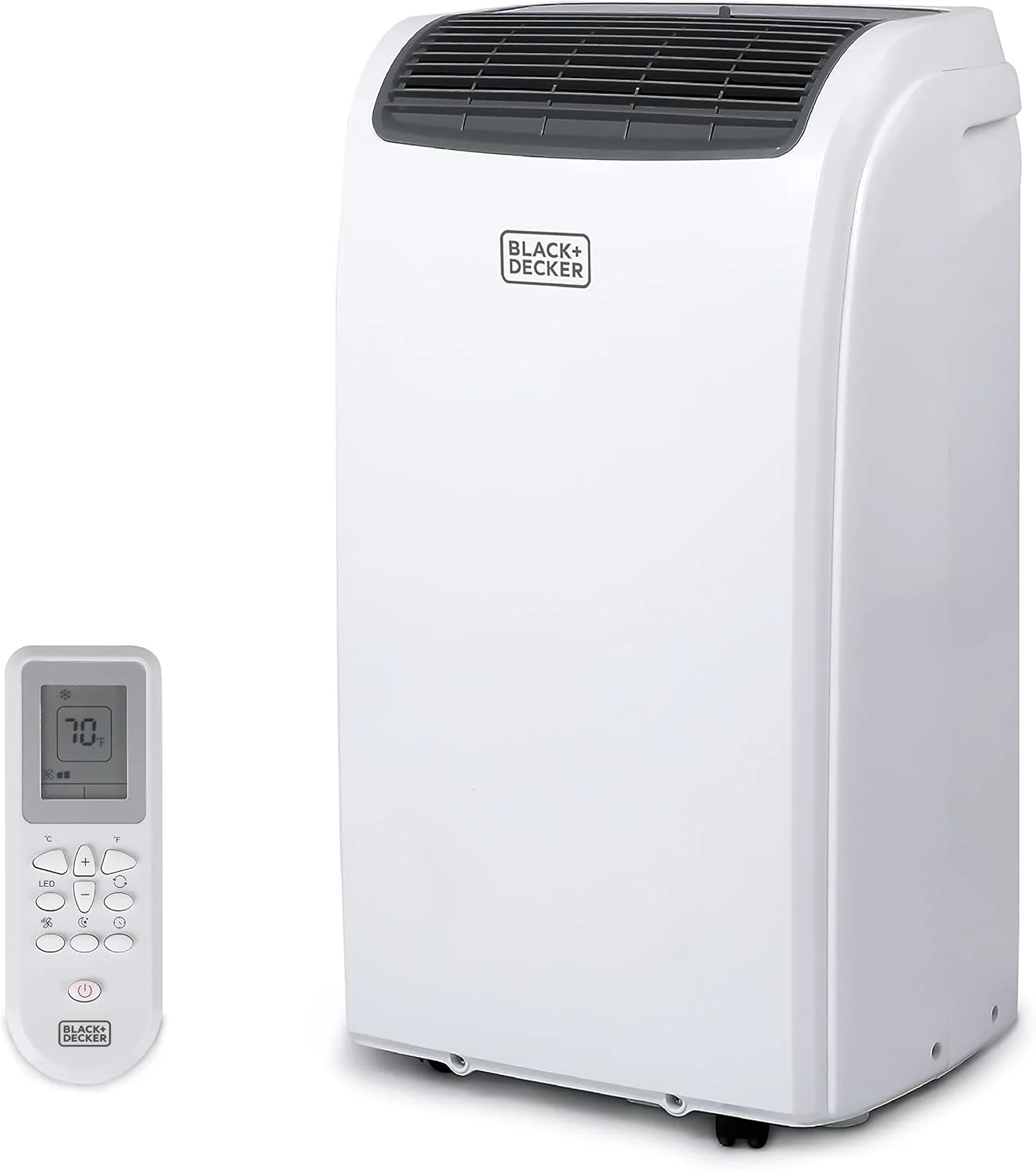 BLACK+DECKER 8,000 BTU Portable Air Conditioner for Rooms up to 350 Sq. with Remote Control, White