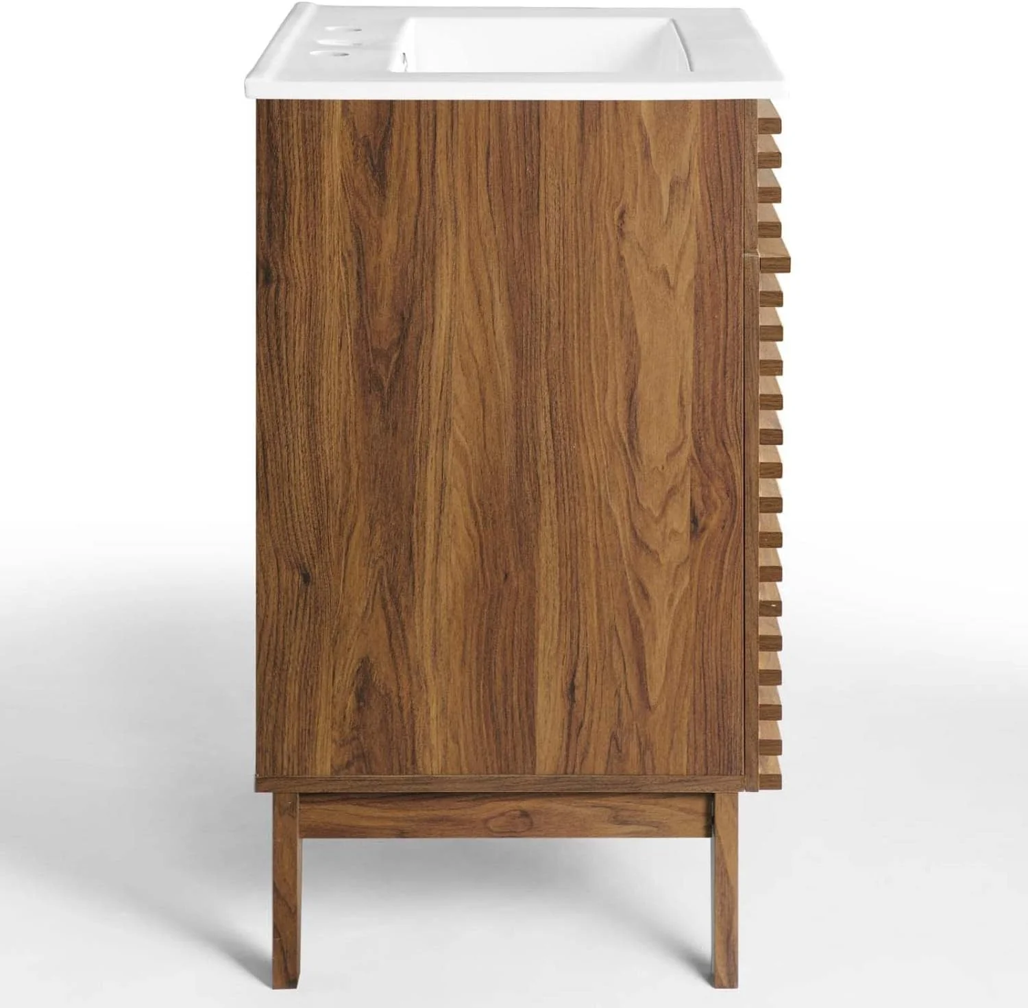 Modway Render Mid-Century Bathroom Vanity in Walnut,24 Inch - Image 3