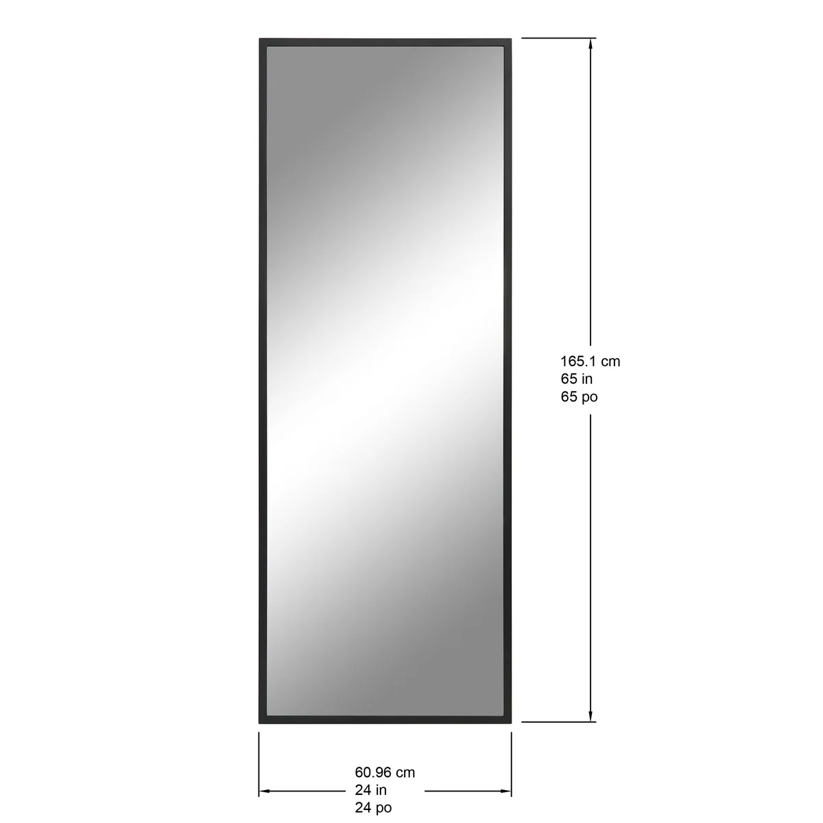 NEW - Costco - Morris Black Trim Floor Mirror - Retail $249 - Image 2