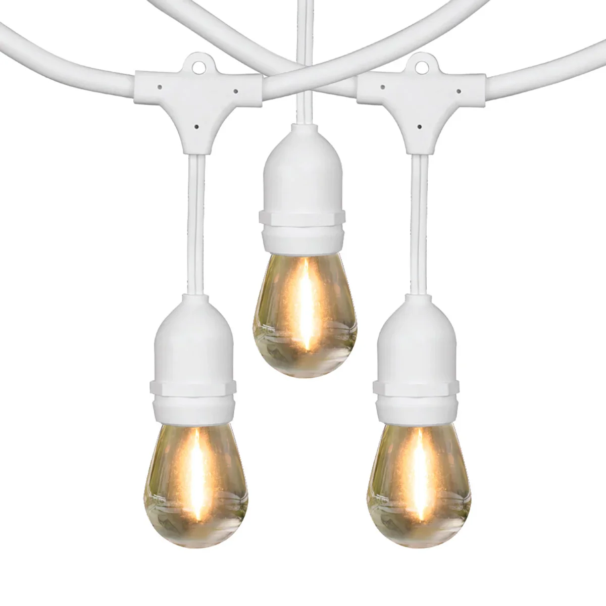 NEW - Feit Electric WHITE 48ft LED Filament String Light Set  - Retail $49 - Image 2