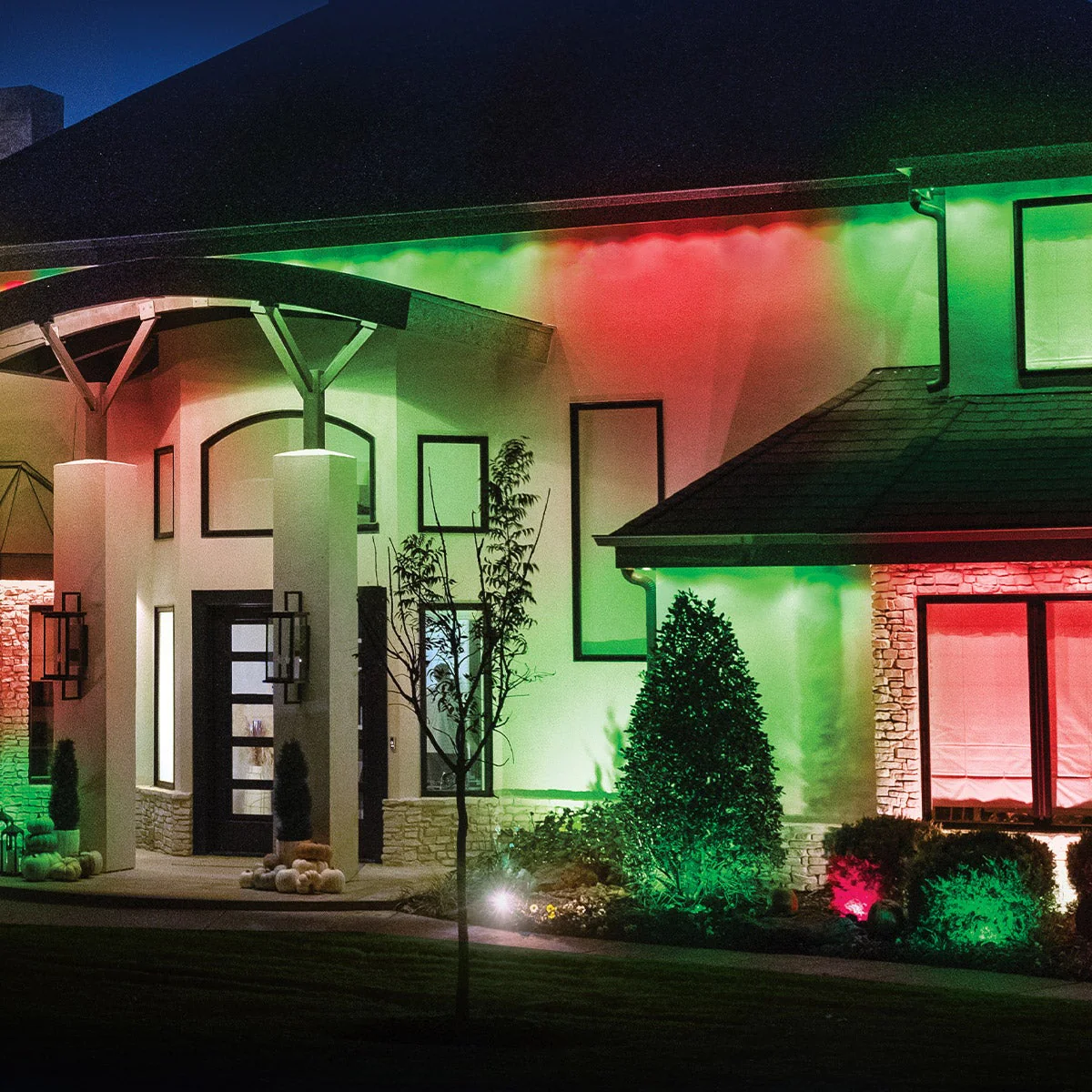 Enbrighten 100ft Permanent Outdoor Wi-Fi Eternity Eave Lights, White - Image 4