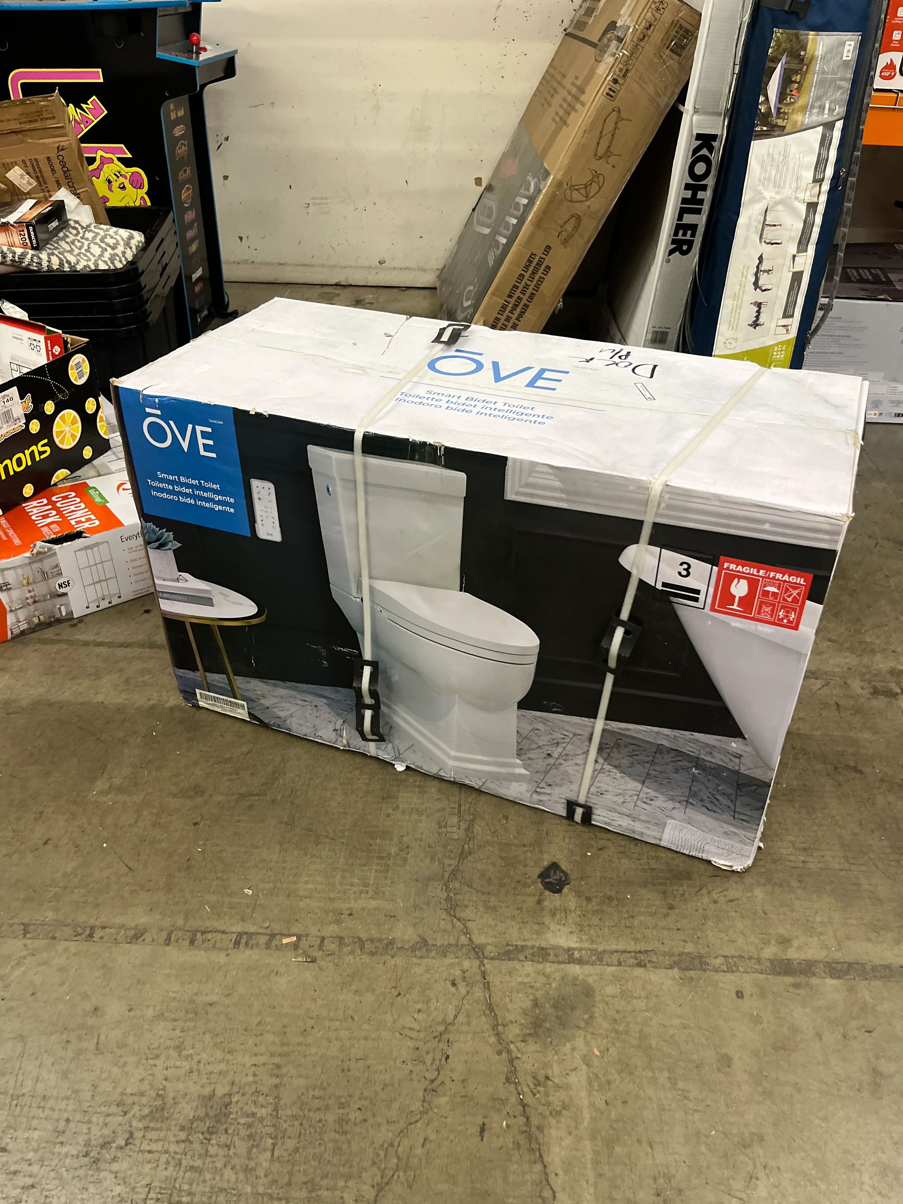 NEW - OVE Decors Irenne Elongated Smart Bidet Toilet with Remote Control - Retail $1299 - Image 4