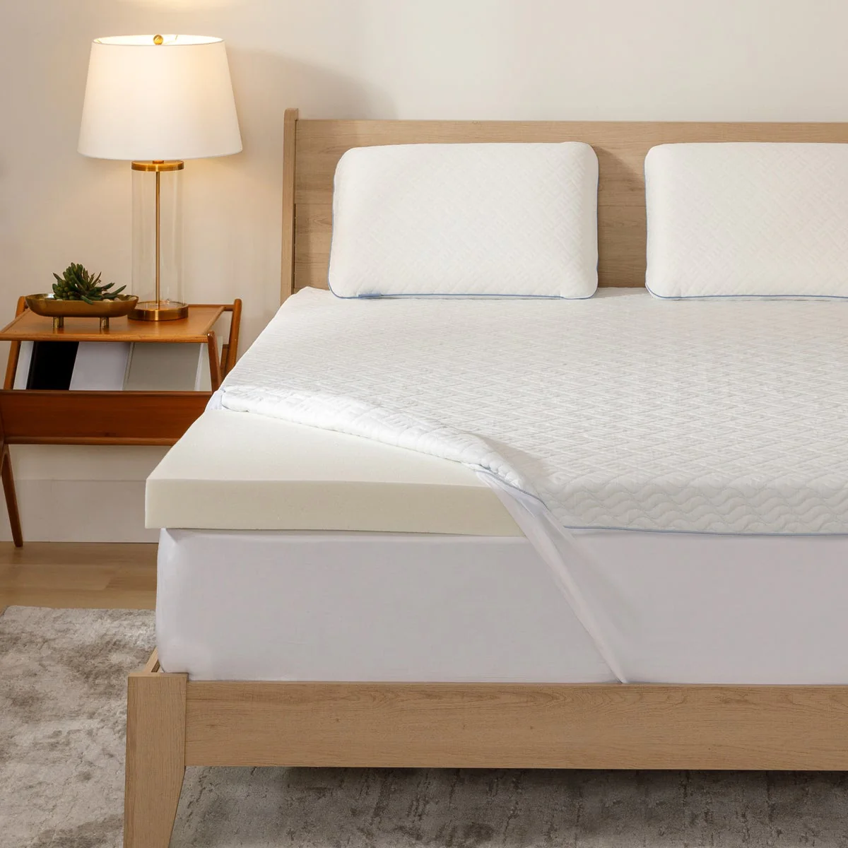 Serenity by Tempur-Pedic 3” Cooling Memory Foam Mattress Topper Twin XL - Image 3