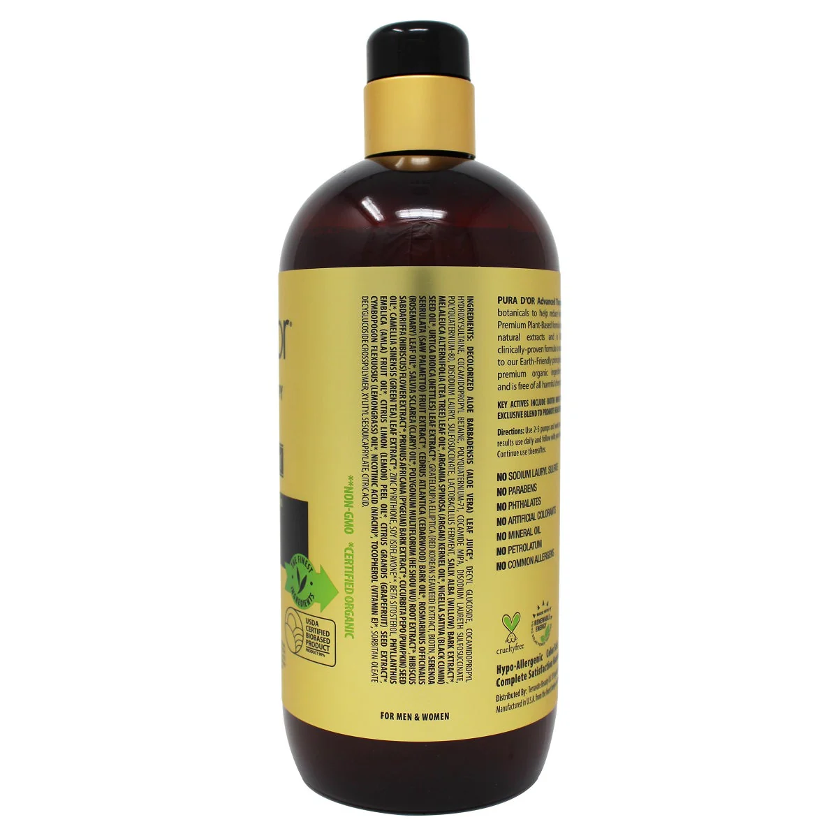 Pura d'or Advanced Therapy Anti-Hair Thinning Shampoo & Conditioner Set - Image 3