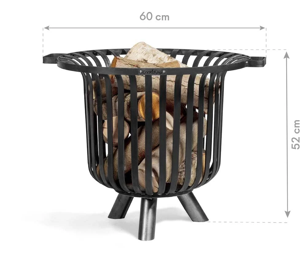 Cook King 111452 Verona Fire Basket, Large, Steel - Retail $58 - Image 3