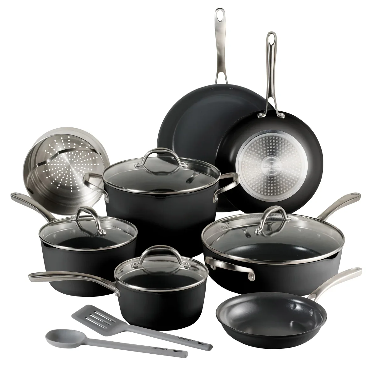 NEW - Tramontina Ceramic Non-Stick 12-piece Cookware Set with Utensils