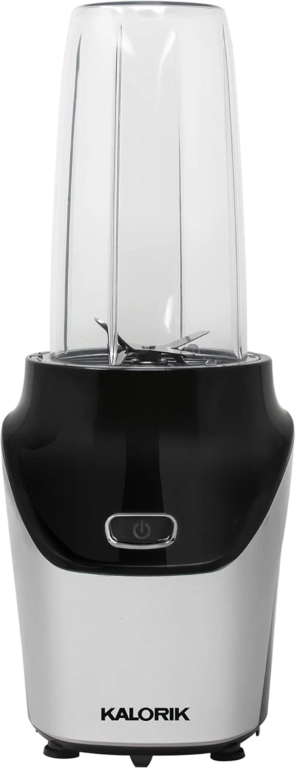 Kalorik Bullet Blender Set (34 oz /15.2 oz) High-Speed Portable Fitness Blender Set with Personal Blending Cup, Grinding Cup, Seal Lids, & To-Go Lid, 1000W, Black & Stainless Steel, NBL 45545 OW - Retail $69 - Image 2