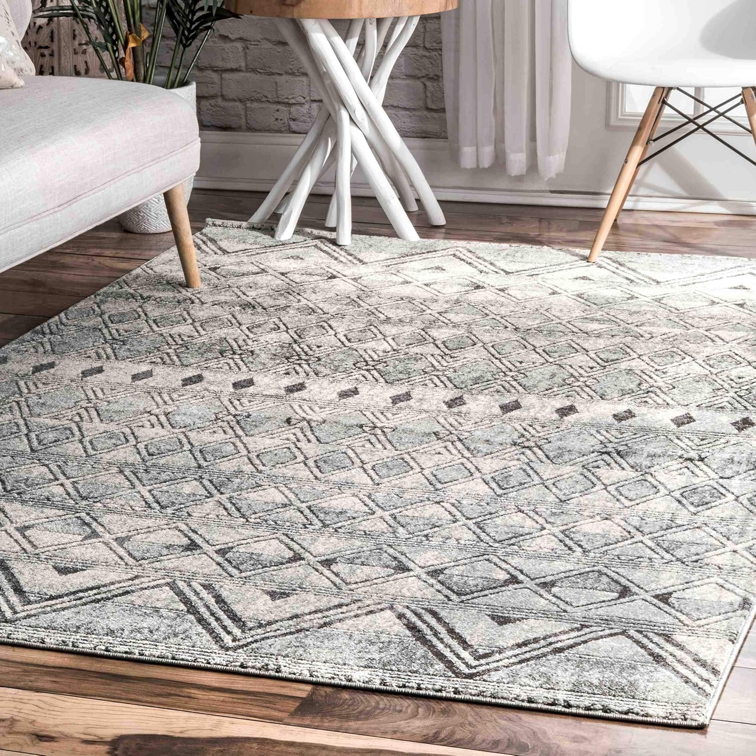 NEW - nuLOOM Vintage Teresa Area Rug, 4x6, Grey - Retail $39 - Image 2